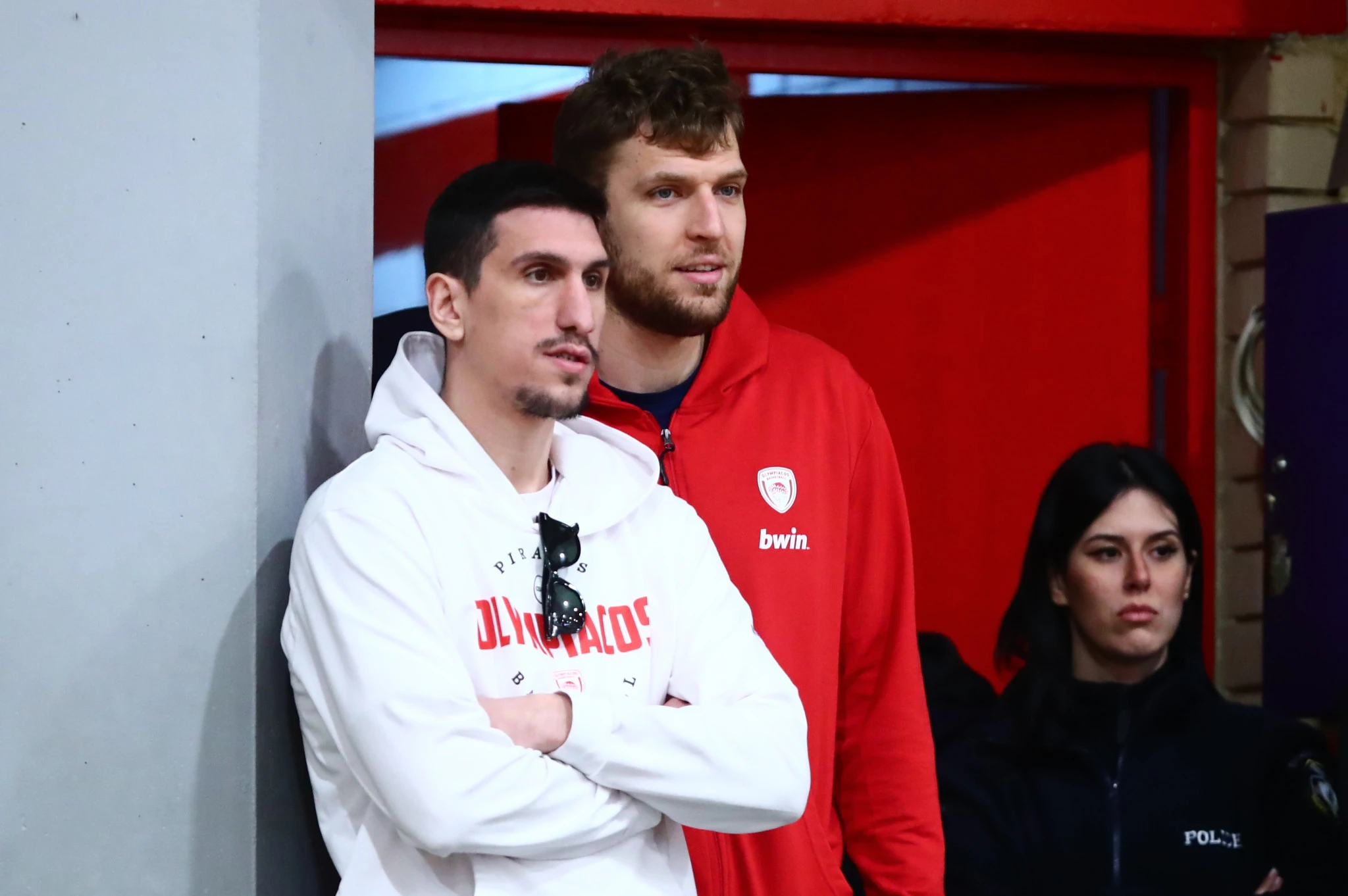 Βεζένκοφ, Λαρεντζάκης και Νετζήπογλου στο ΣΕΦ / Πηγή: Eurokinissi