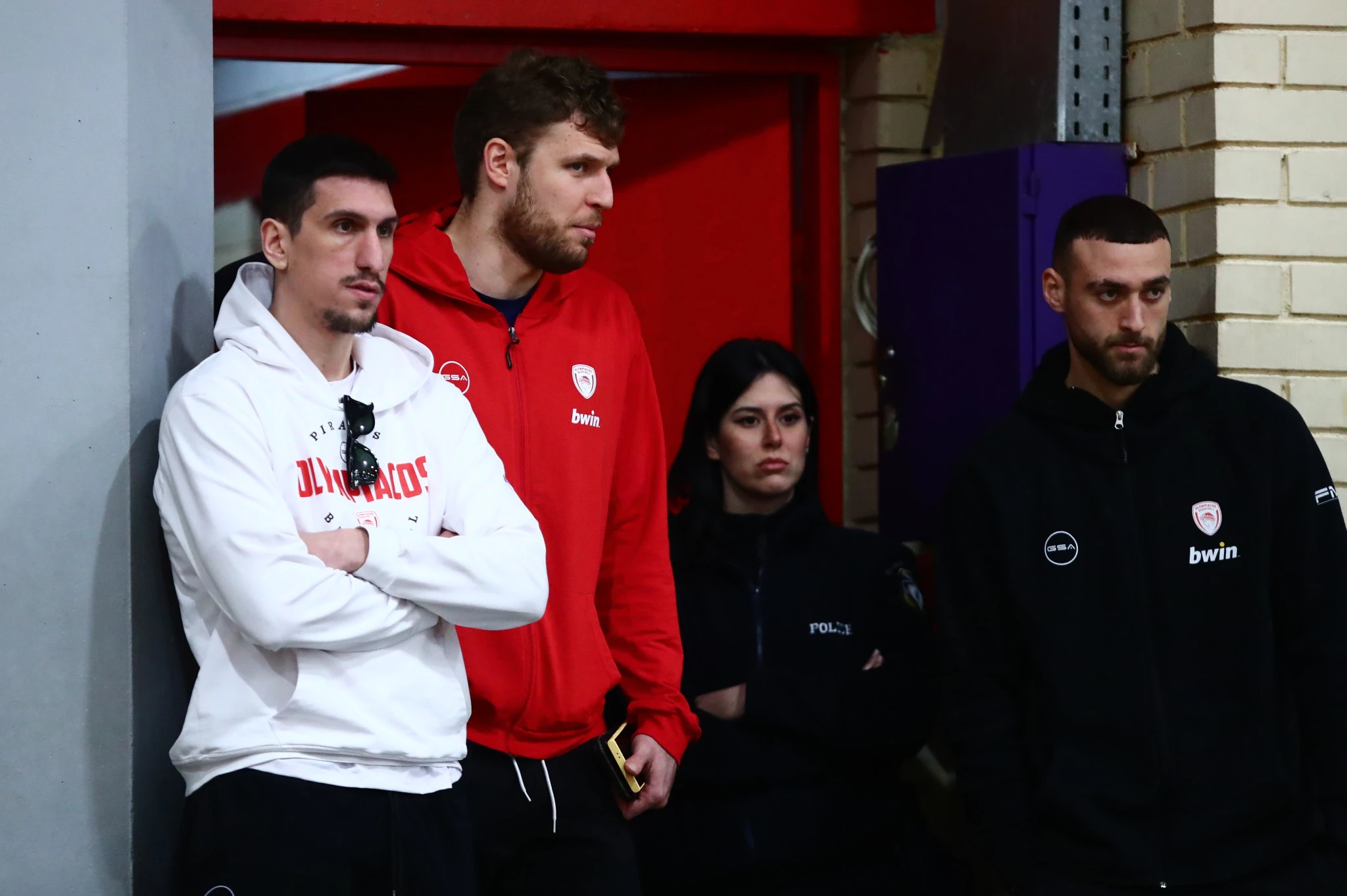 Βεζένκοφ, Λαρεντζάκης και Νετζήπογλου στο ΣΕΦ / Πηγή: Eurokinissi