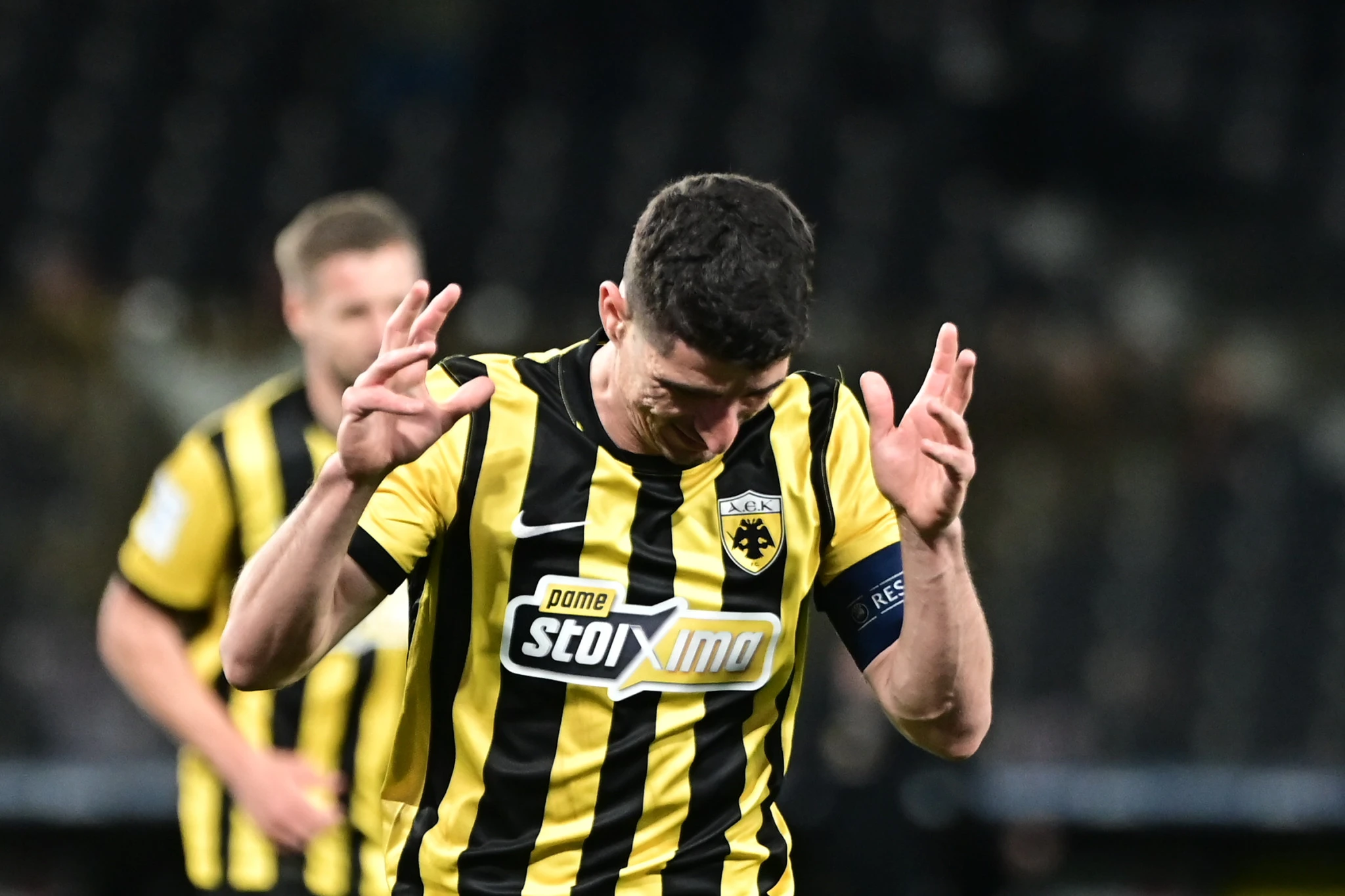 Ο Πέτρος Μάνταλος πανηγυρίζει το απίστευτο γκολ που πέτυχε κόντρα στον Λεβαδειακό / Πηγή: Eurokinissi