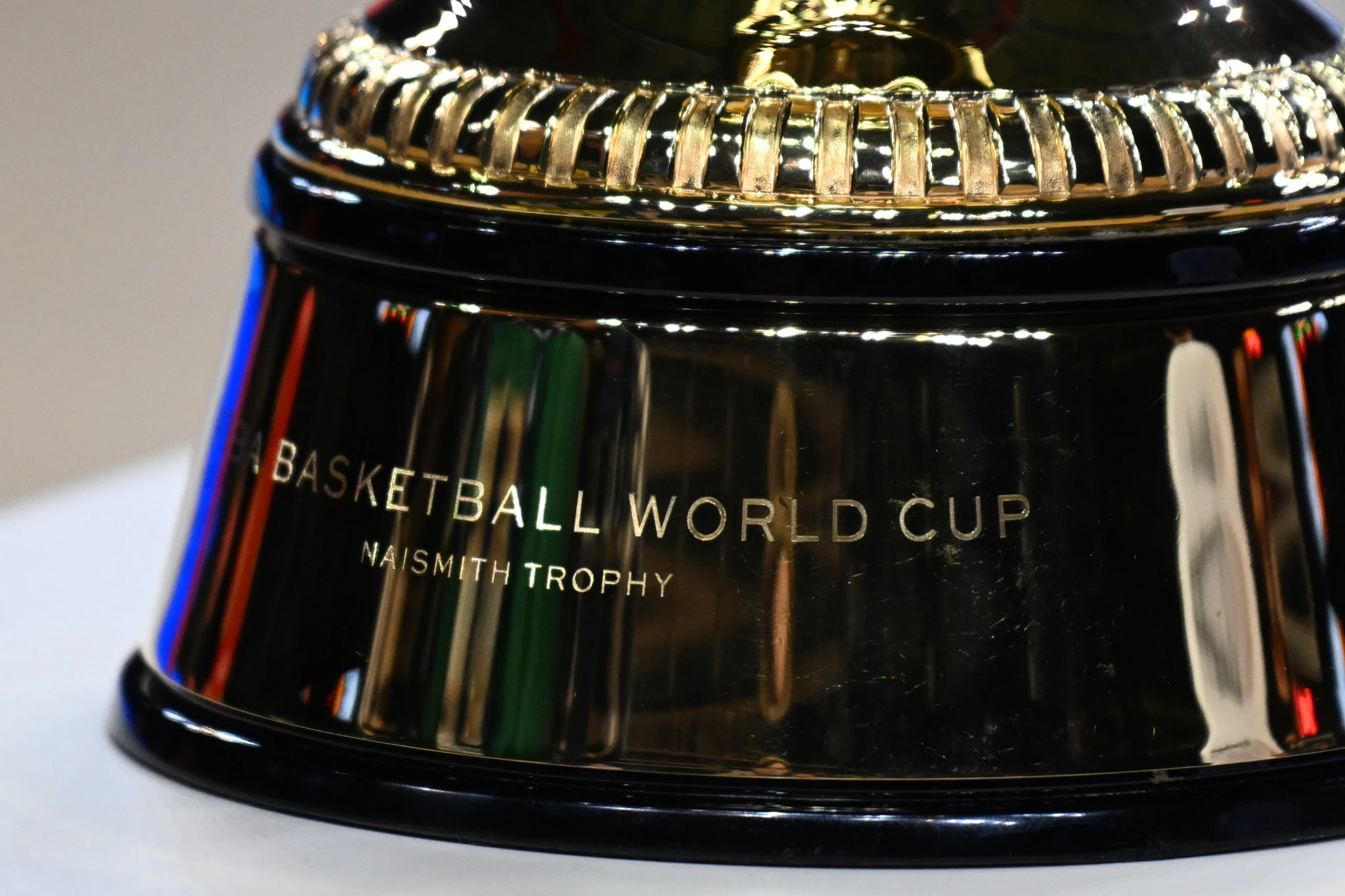 Το τρόπαιο του Mundobasket στη Sunel Arena, Πηγή: Eurokinissi