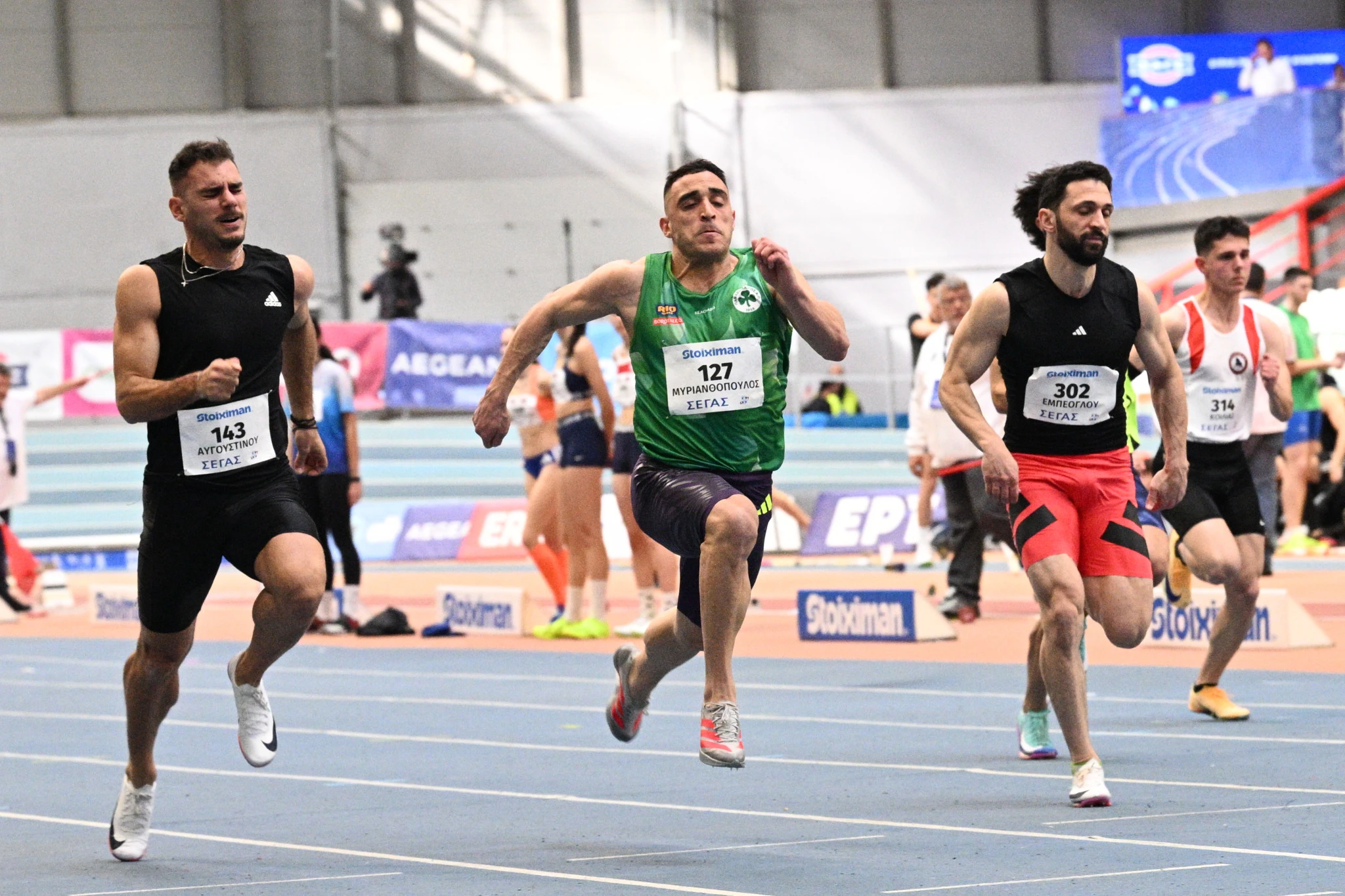 Ο Βασίλης Μυριανθόπουλος στον προκριματικό του Πανελλήνιου κλειστού / Πηγή: Eurokinissi