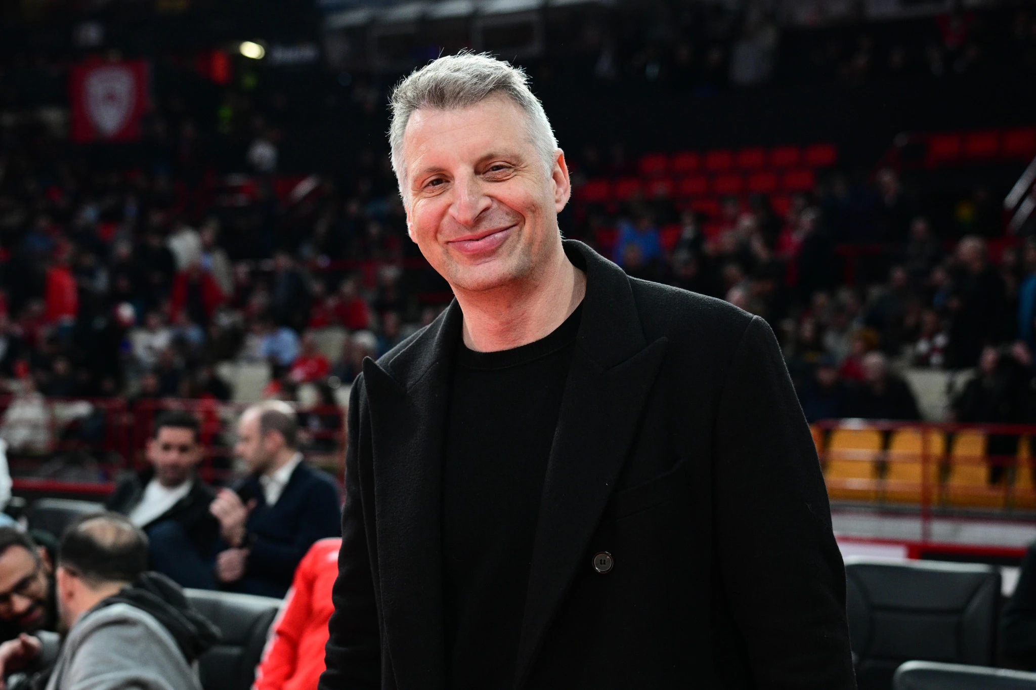 O Θοδωρής Παπαλουκάς στο ΣΕΦ για το Ολυμπιακός - Φενέρμπαχτσε / πηγή: eurokinissi