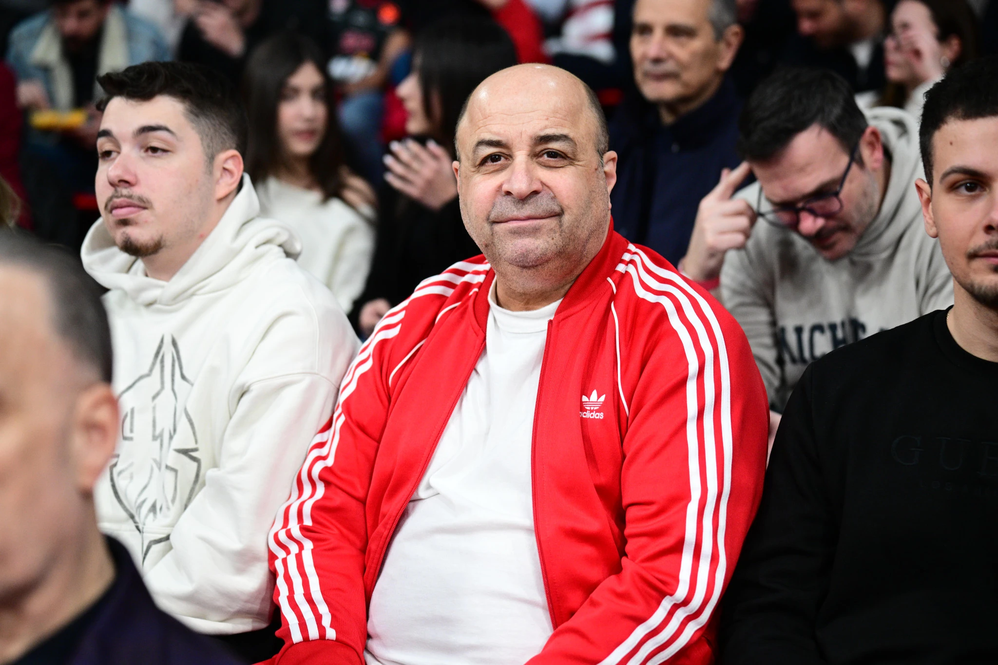 O Μάρκος Σεφερλής στο ΣΕΦ για το Ολυμπιακός - Φενέρμπαχτσε / πηγή: eurokinissi