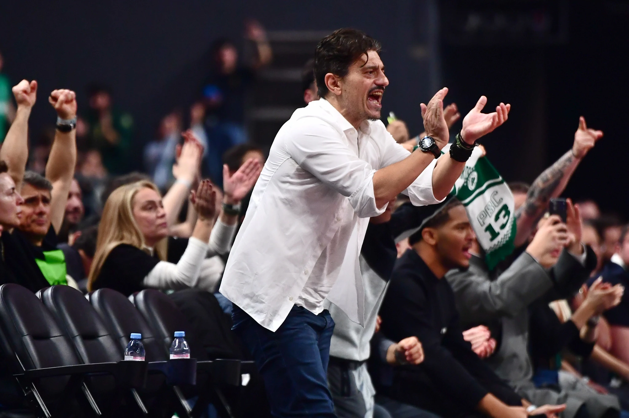 Ο Δημήτρης Γιαννακόπουλος στο παιχνίδι με τον Ερυθρό Αστέρα Πηγή: Eurokinissi