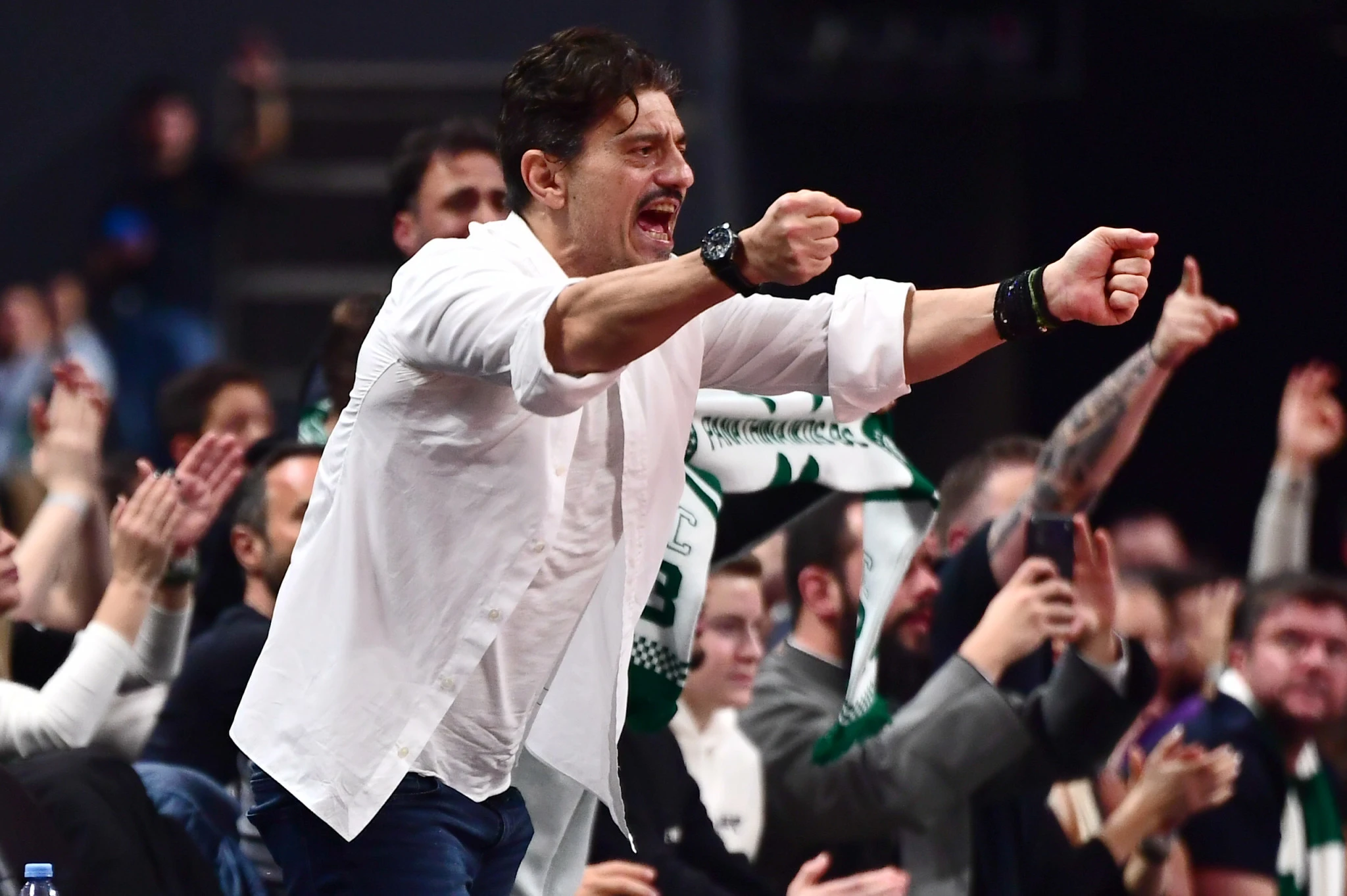 Ο Δημήτρης Γιαννακόπουλος στο παιχνίδι με τον Ερυθρό Αστέρα Πηγή: Eurokinissi