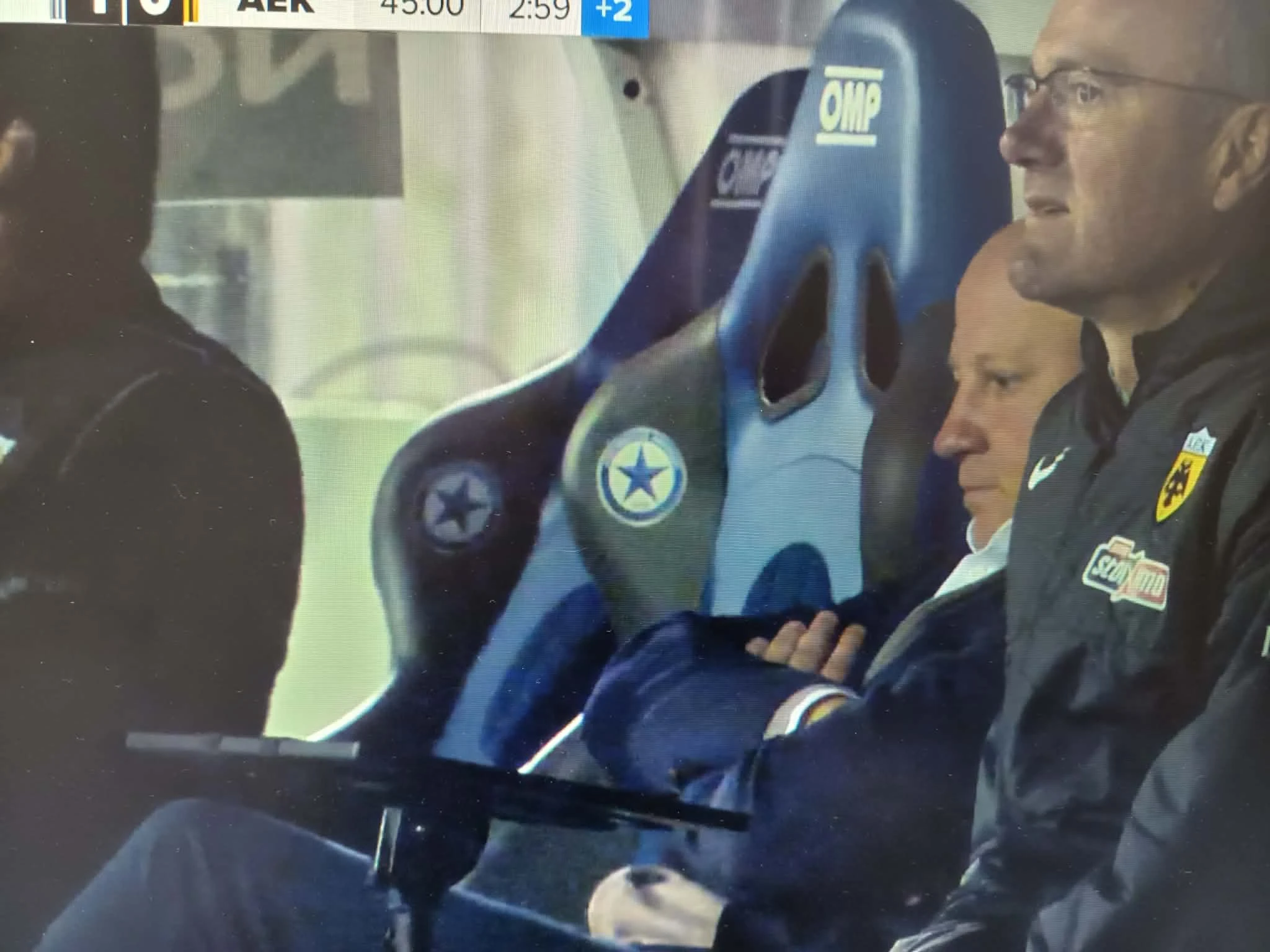 Ο Μάρκο Νίκολιτς φανερά απογοητευμένος μετά το ακυρωθέν γκολ της ΑΕΚ / Screenshot