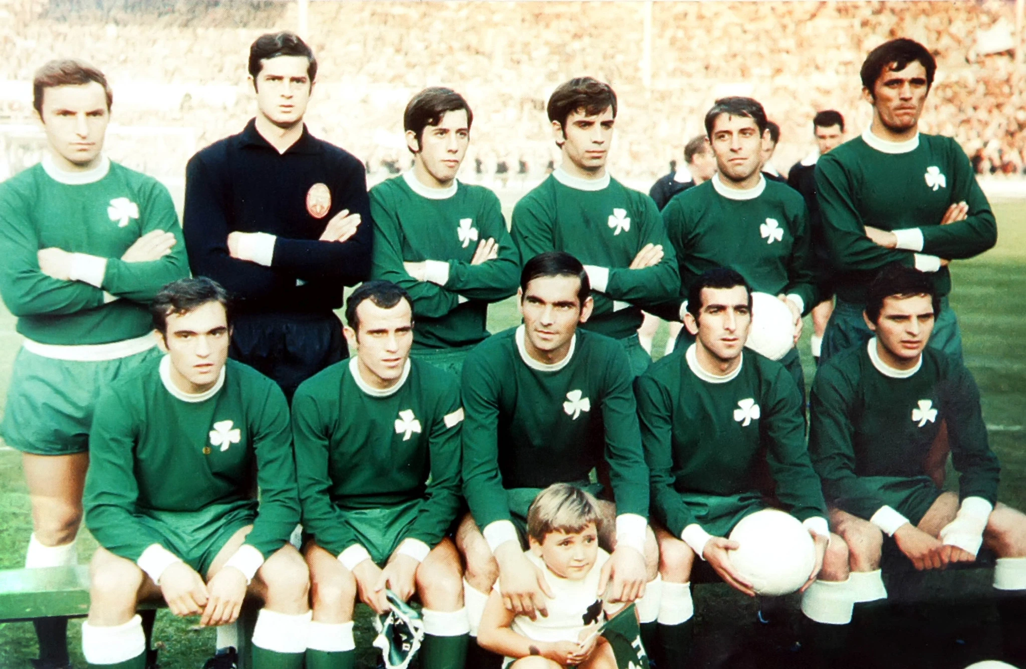 Η ενδεκάδα του Παναθηναϊκού στον τελικό του Γουέμπλεϊ με αντίπαλο τον Άγιαξ/Πηγή: Intime