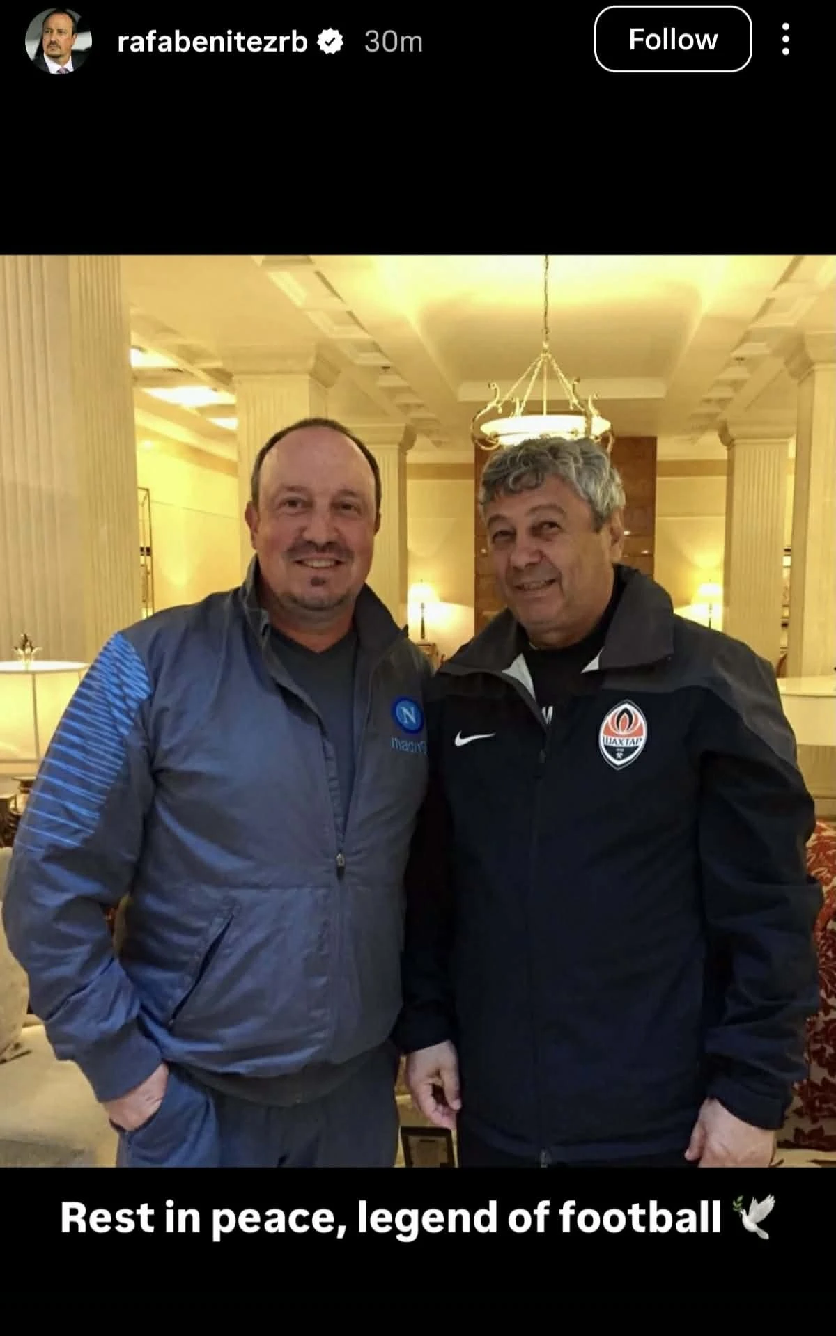 Το story του Ράφα Μπενίτεθ / Screenshot (@rafabenitezrb)