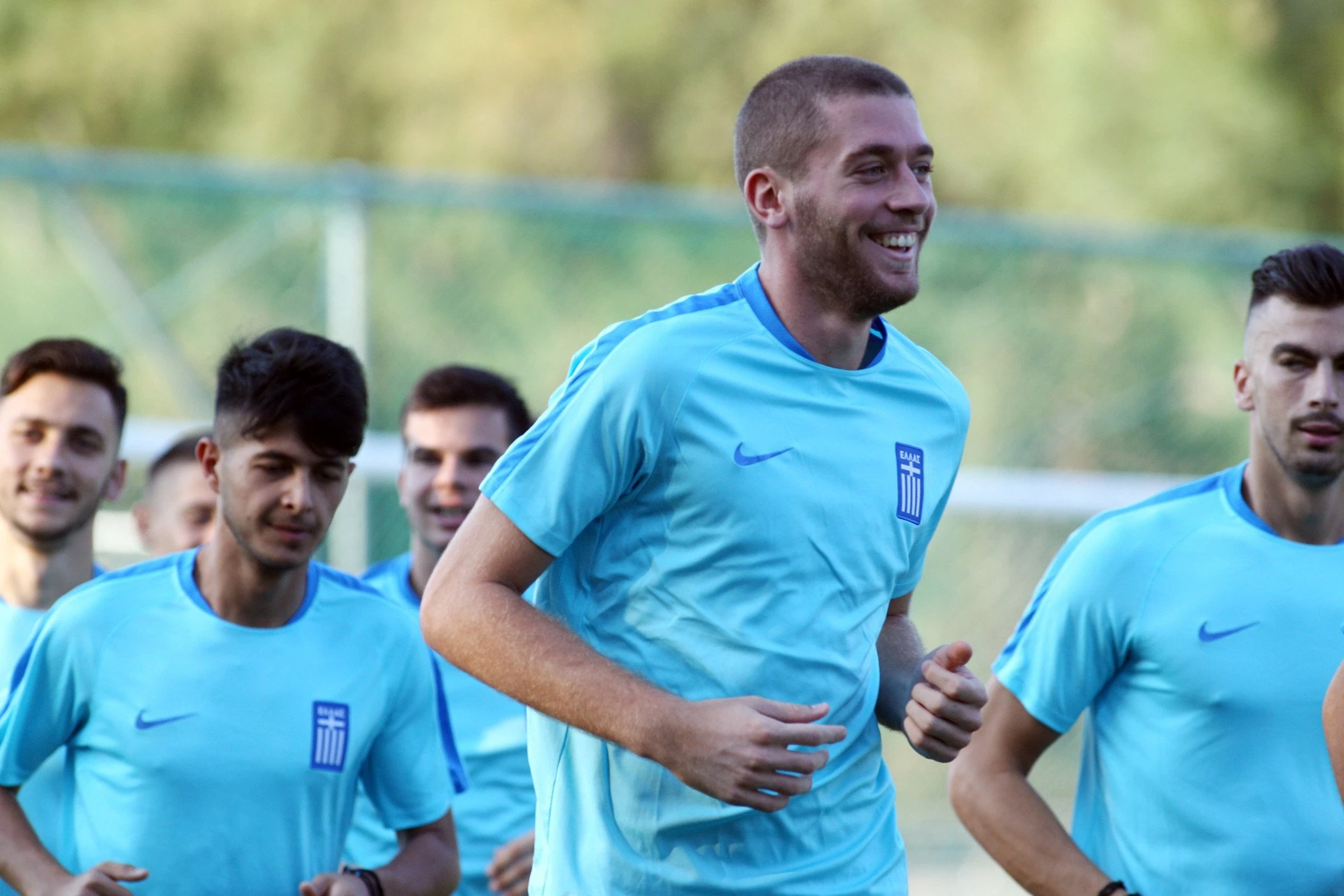 Ο Άνταμ Τζαντόπουλος με την Εθνική Ελλάδας/Πηγή:&nbsp;Eurokinissi