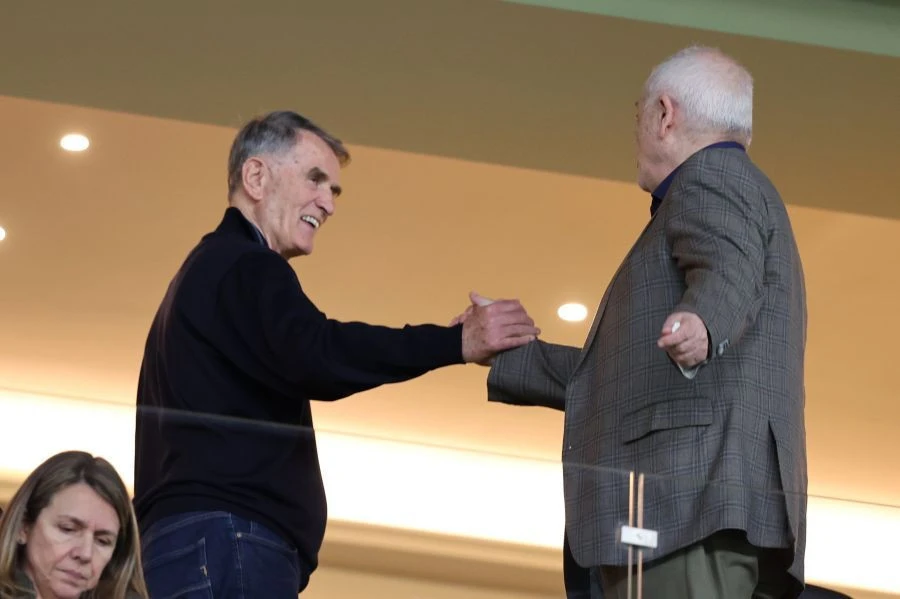 Ντούσαν Μπάγεβιτς και Δημήτρης Μελισσανίδης στο ΑΕΚ-Ράγιο Βαγιεκάνο / Πηγή: Intime