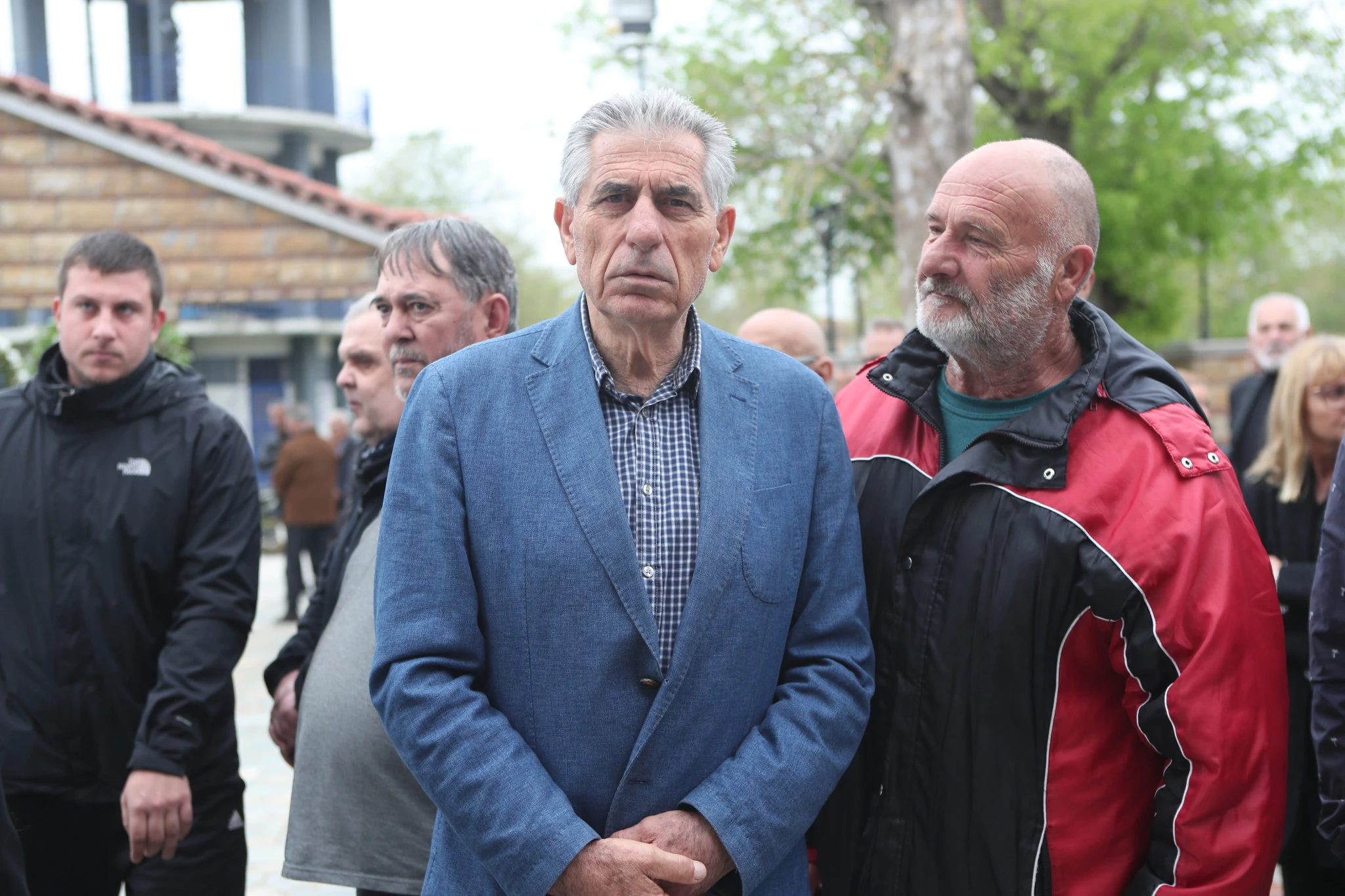 Ο Άγγελος Αναστασιάδης στην κηδεία του Στέφανου Μπορμπόκη / Πηγή: Eurokinissi