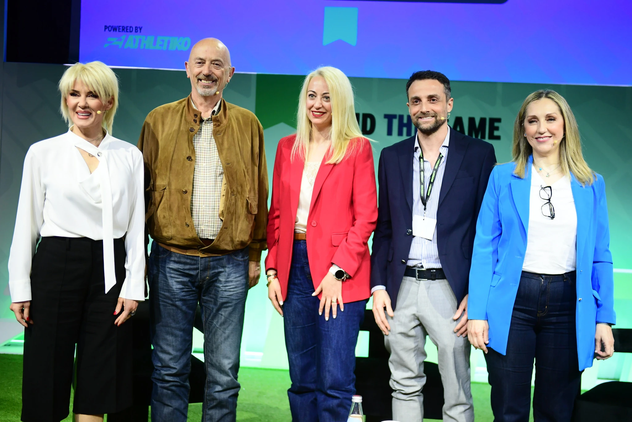 Ο Δρ. Νίκος Γεωργιάδης, ο Δρ. Κωνσταντίνος Μπαρδης,  η Νάνσυ Ζαμπέλη, η Δρ. Βίκη Γκόλτση και η Ευη Φραγκάκη στο συνέδριο του Athletiko/ Πηγή: Eurokinissi