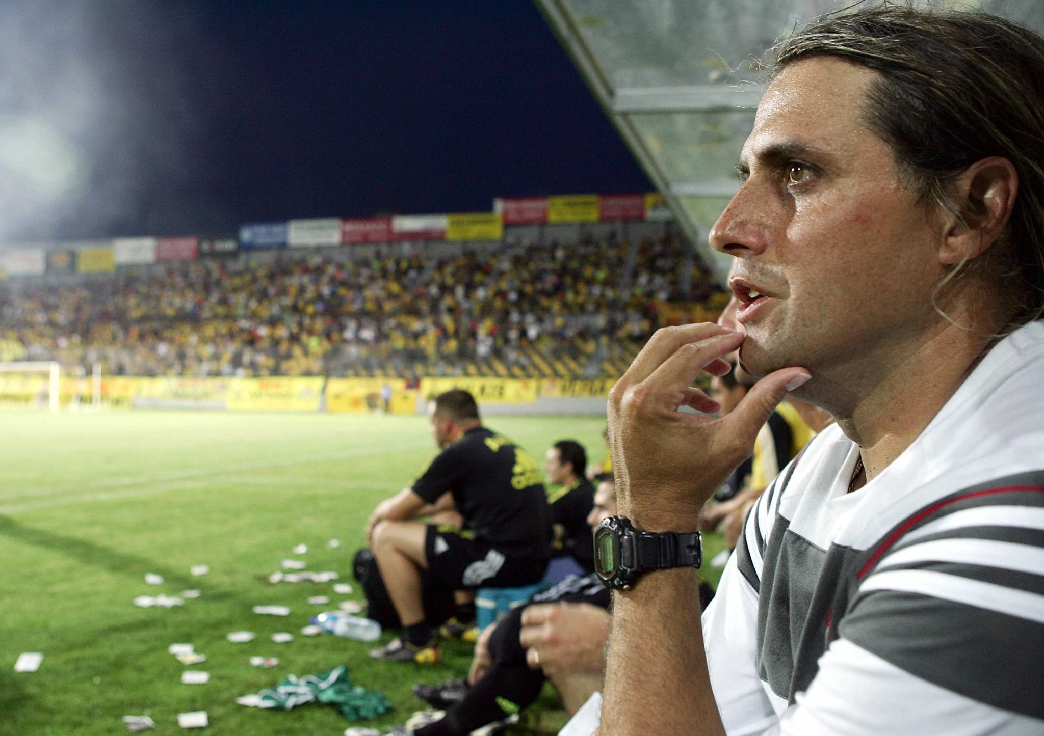 Ο Γκιγιέρμο Όγιος στον πάγκο του Άρη το 2006 / Πηγή: Eurokinissi