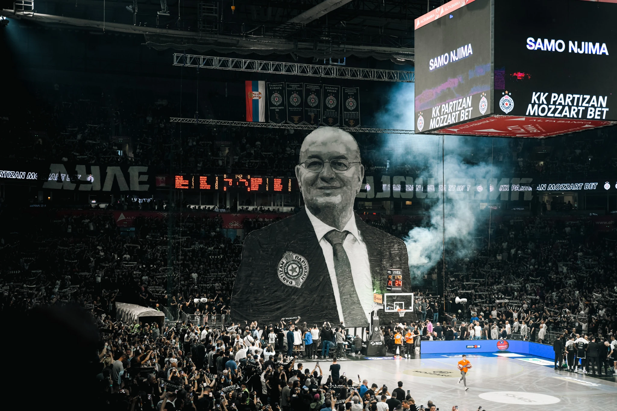 Το κορεό στη μνήμη του Ντούσκο Βουγιόσεβιτς, Πηγή: ΑΒΑ Liga