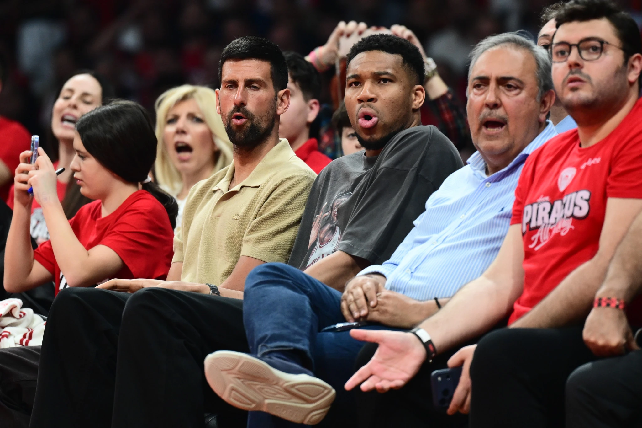 Γιάννης Αντετοκούνμπο και Νόβακ Τζόκοβιτς στο ΣΕΦ, Πηγή: Eurokinissi