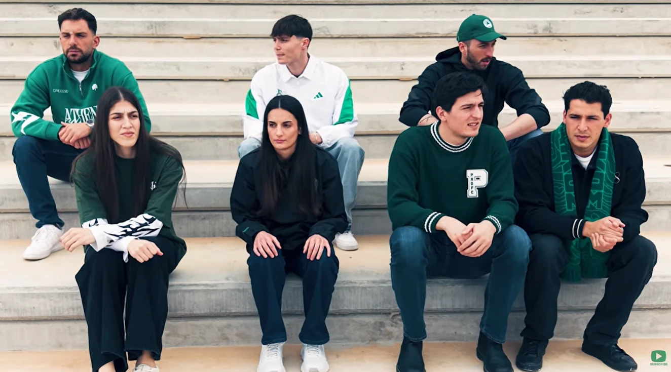 Οι αθλητές του Παναθηναϊκού που συμμετέχουν στο promo των εισιτηρίων διαρκείας της ΠΑΕ. Πάνω σειρά, από αριστερά: Κων/νος Γκιουβέτσης (πόλο), Γιώργος Κάτρης (ποδόσφαιρο), Θοδωρής Βουλκίδης (βόλεϊ)  Κάτω σειρά, από αριστέρα: Ιωάννα Χατζηλεοντή (μπάσκετ), Άννα - Νίκη Σταμολάμπρου (μπάσκετ), Χαράλαμπος Ανδρεόπουλος (βόλεϊ), Αριστείδης Χαλυβόπουλος (πόλο)