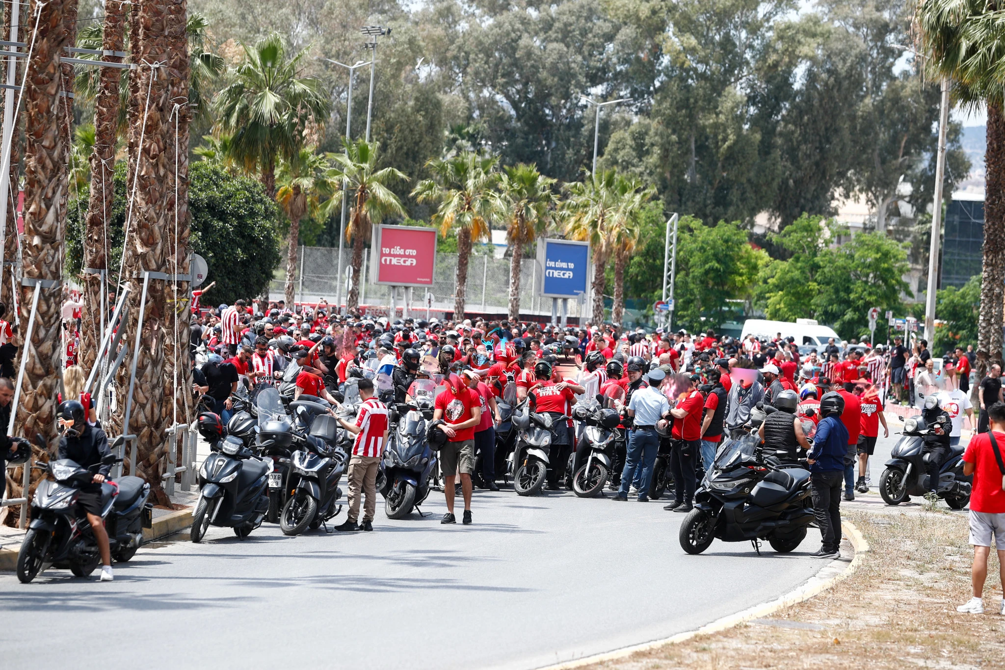 Η μηχανοκίνητη πορεία του Ολυμπιακού, Πηγή: Eurokinissi