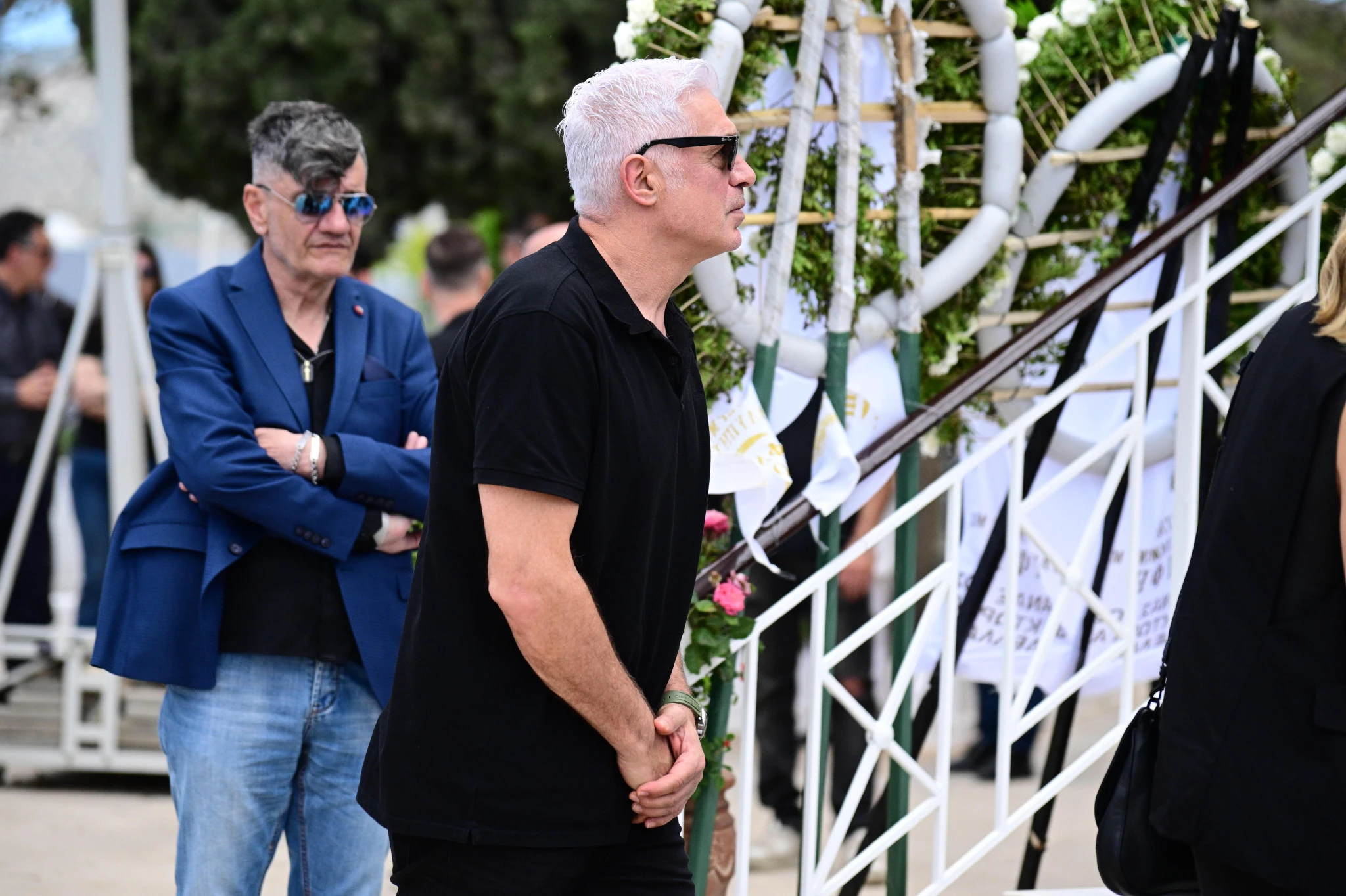 Ο&nbsp;Αντώνης Νικοπολίδης στην κηδεία της Γωγώς Μαστροκώστα / Πηγή: Eurokinissi