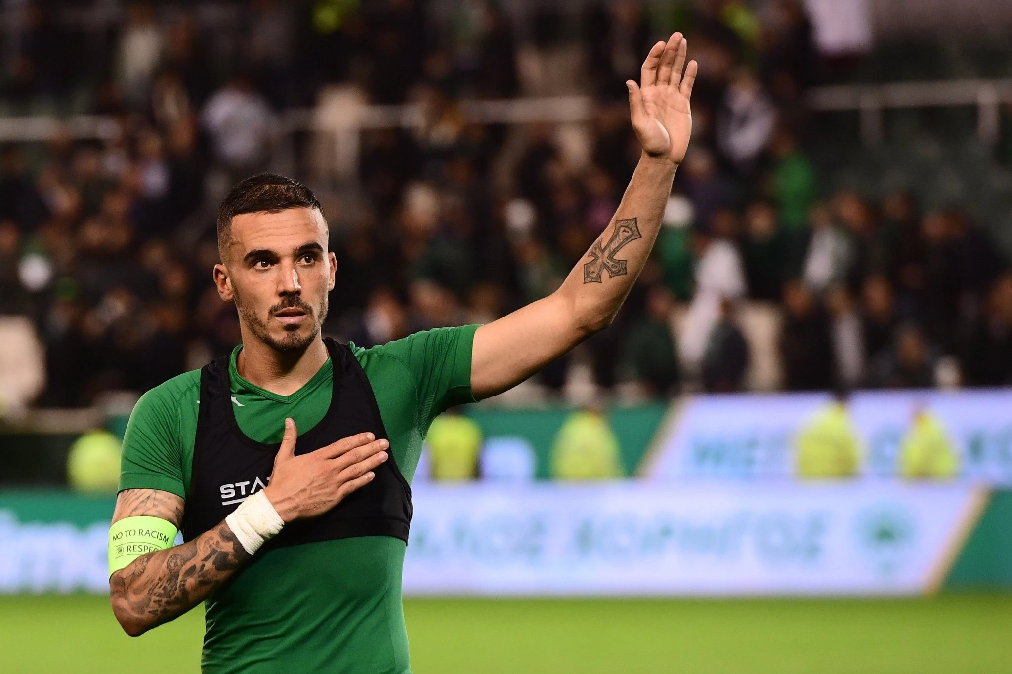 Ο Δημήτρης Κουρμπέλης με τον Παναθηναϊκό/Eurokinissi