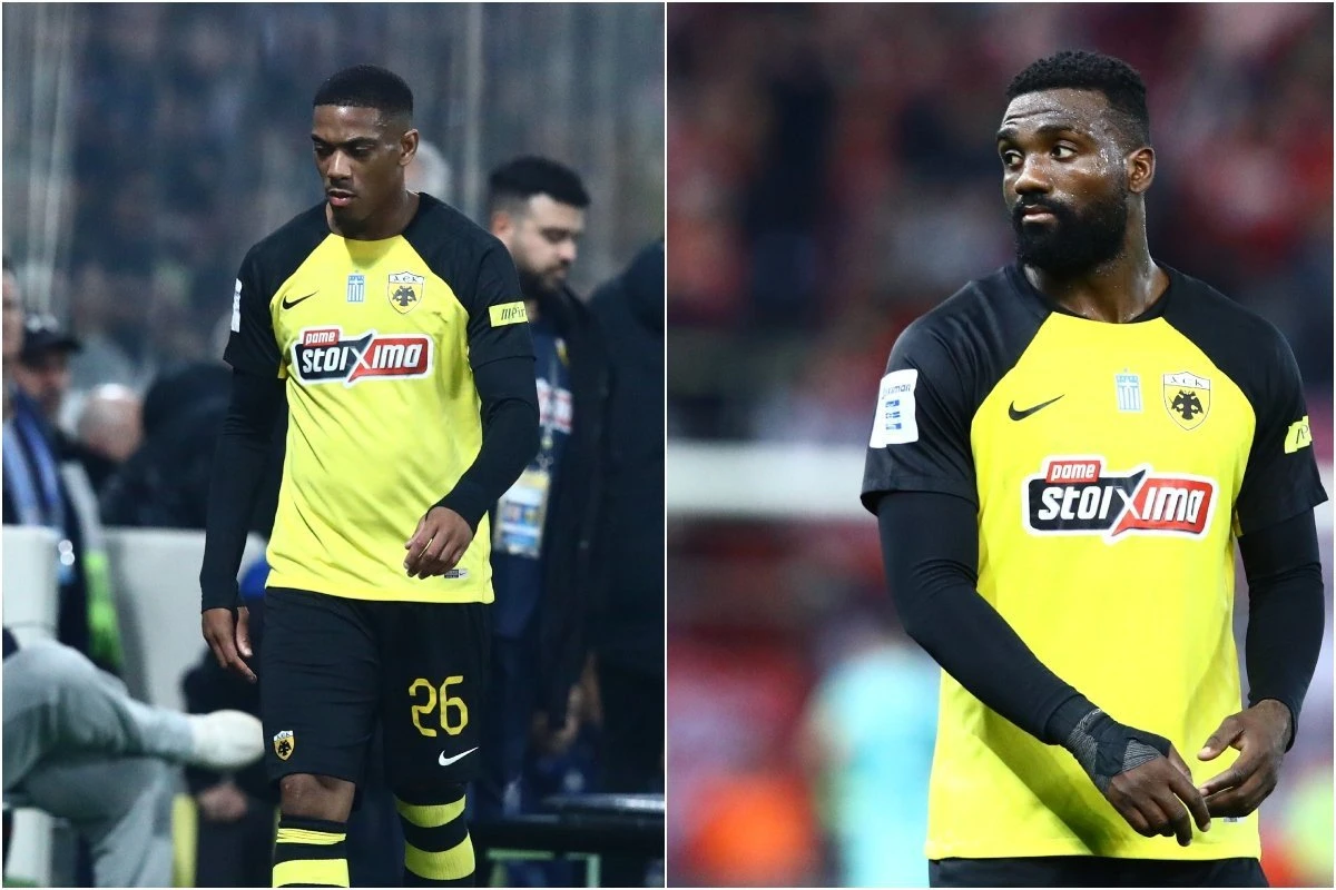 Ο Αντονί Μαρσιάλ και ο Φρανζί Πιερό με την ΑΕΚ&nbsp;φέτος/Eurokinissi