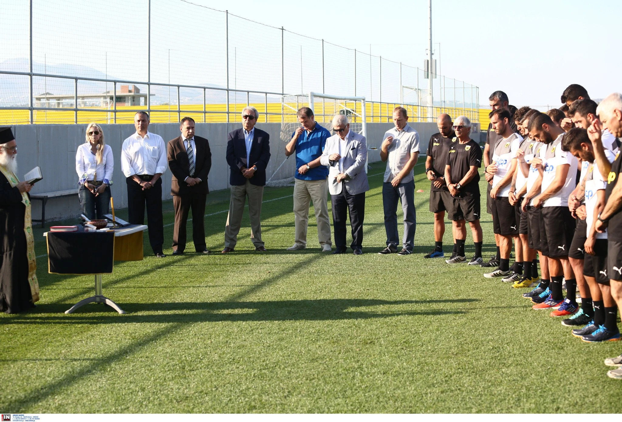 Από αριστερά: Αρκάδη, Δημητριάδης, Δέδες, Ασλανίδης, Μπάγεβιτς και Μελισσανίδης /Πηγή: Intime