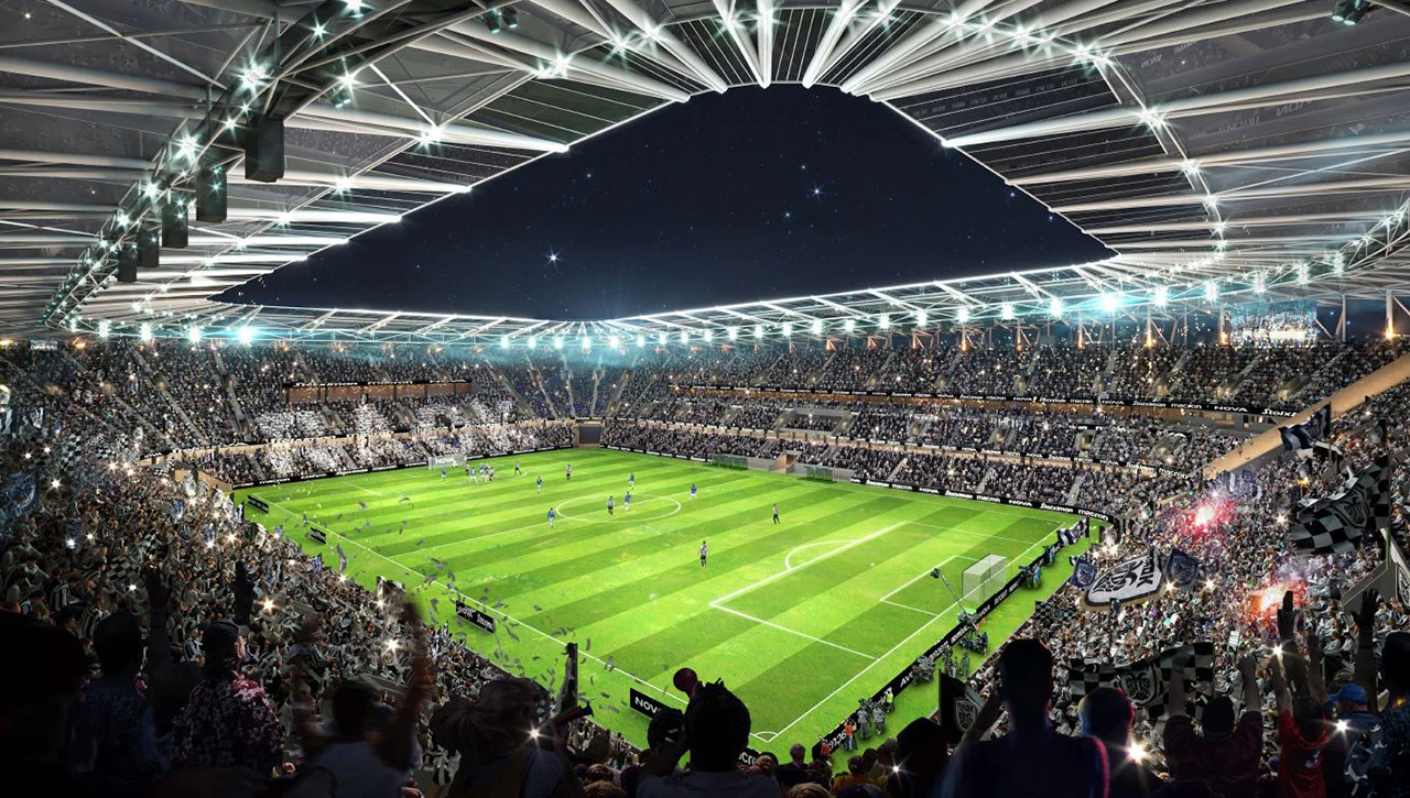 Πανοραμική άποψη του εσωτερικού του γηπέδου