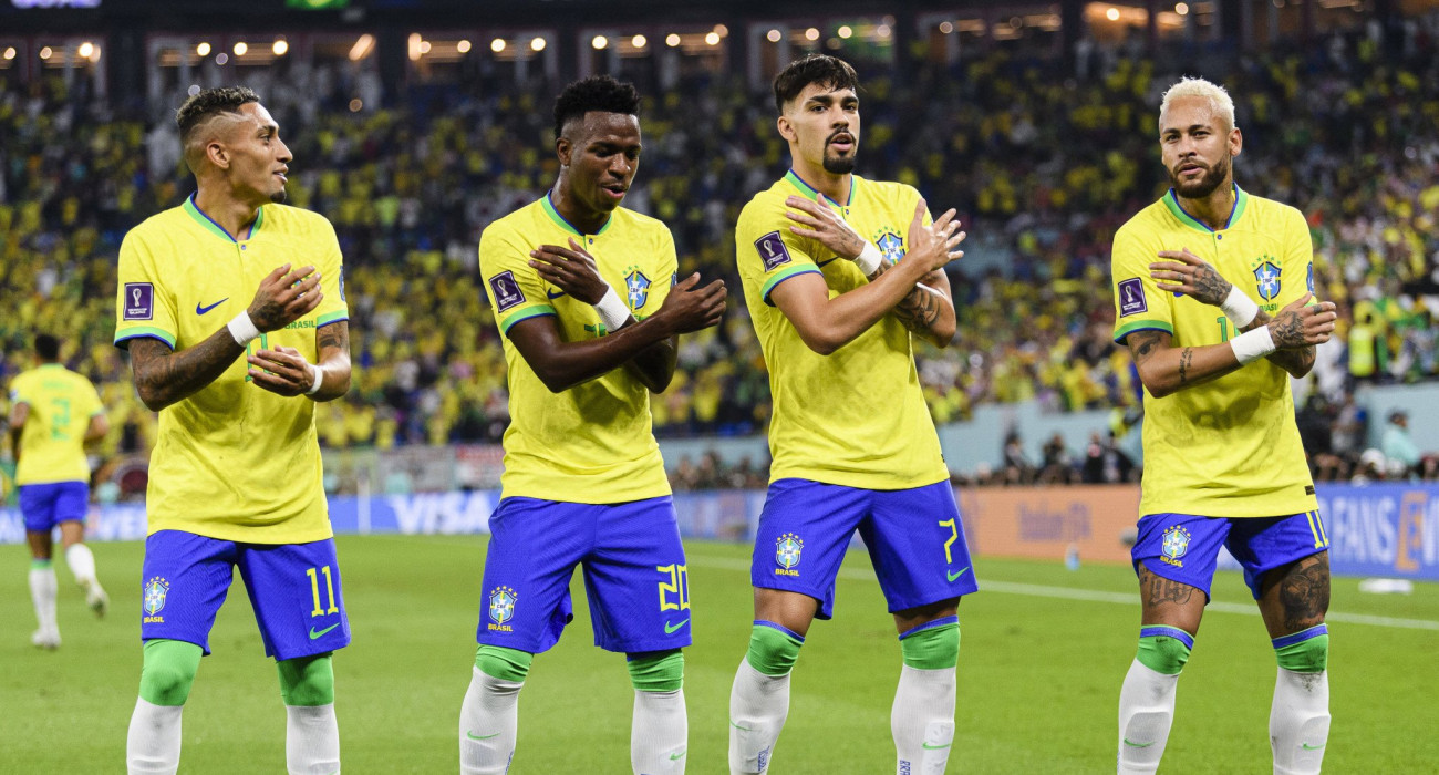 Οι παίκτες της Βραζιλίας πανηγυρίζουν / Πηγή: IMAGO