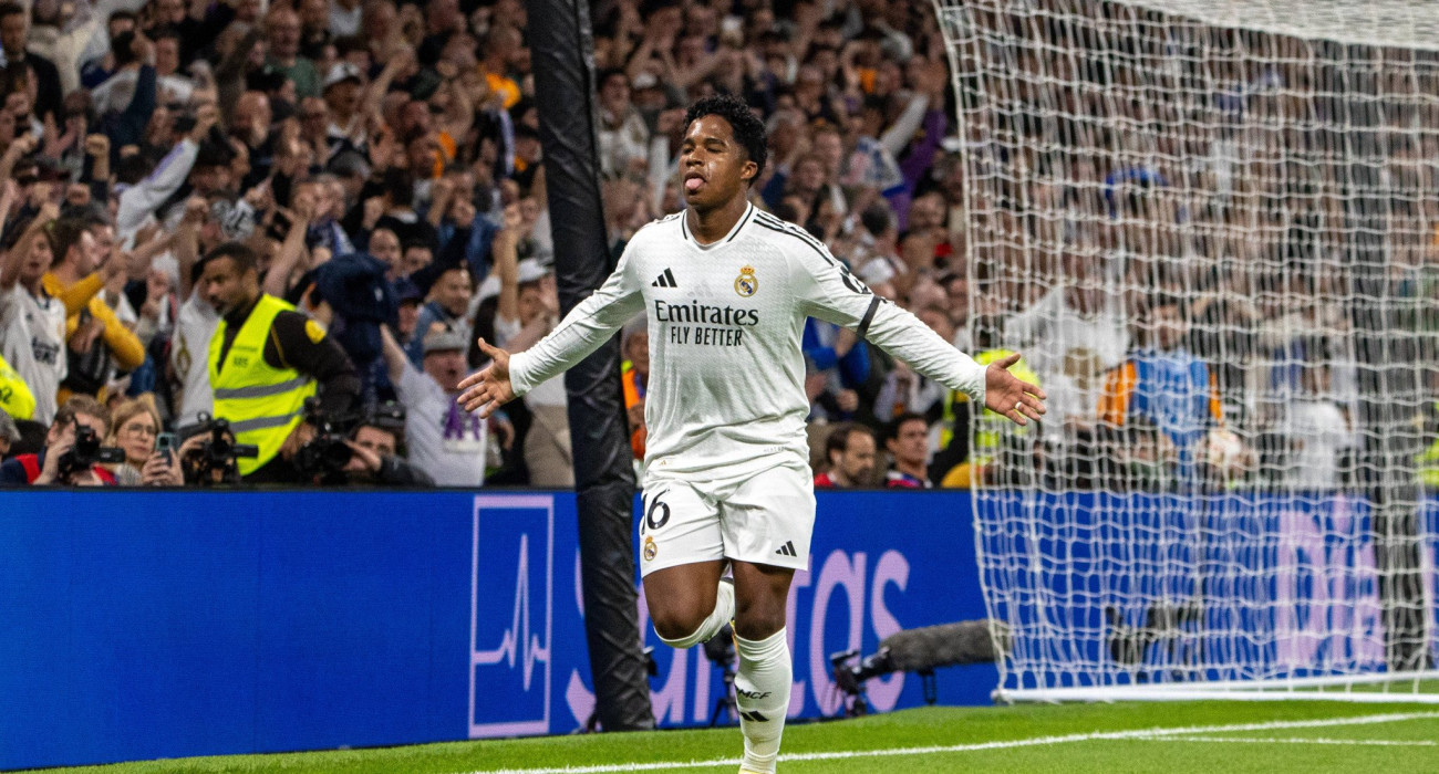 Ο Έντρικ πανηγυρίζει το γκολ του με τη φανέλα της Ρεάλ Μαδρίτης / Πηγή: Imago