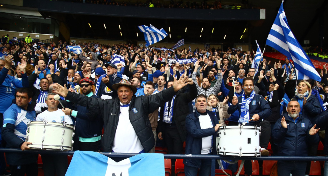 Φίλαθλοι Εθνικής Ελλάδας στην Σκωτία / Πηγή: Eurokinissi