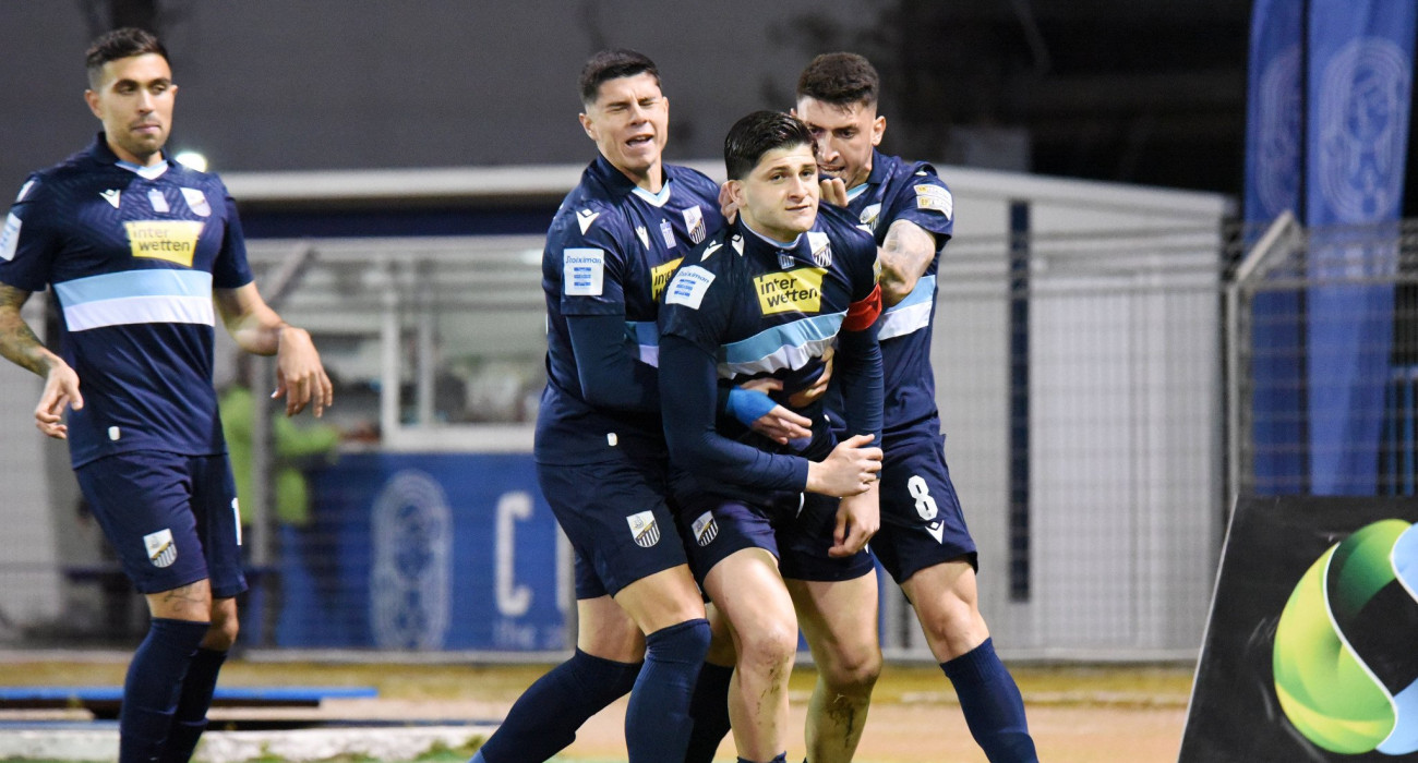 Οι παίκτες της Λαμίας πανηγυρίζουν / Πηγή: Intime