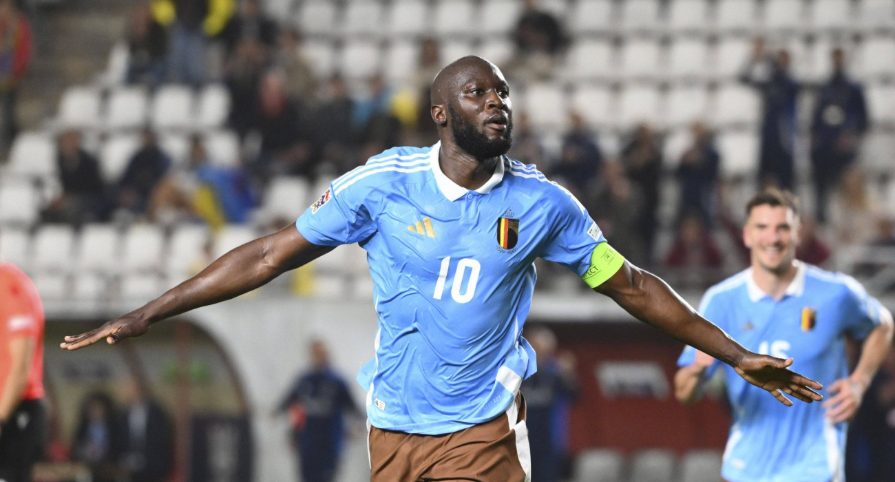 Ο Ρομέλου Λουκάκου πανηγυρίζει με το Βέλγιο / Πηγή: Imago