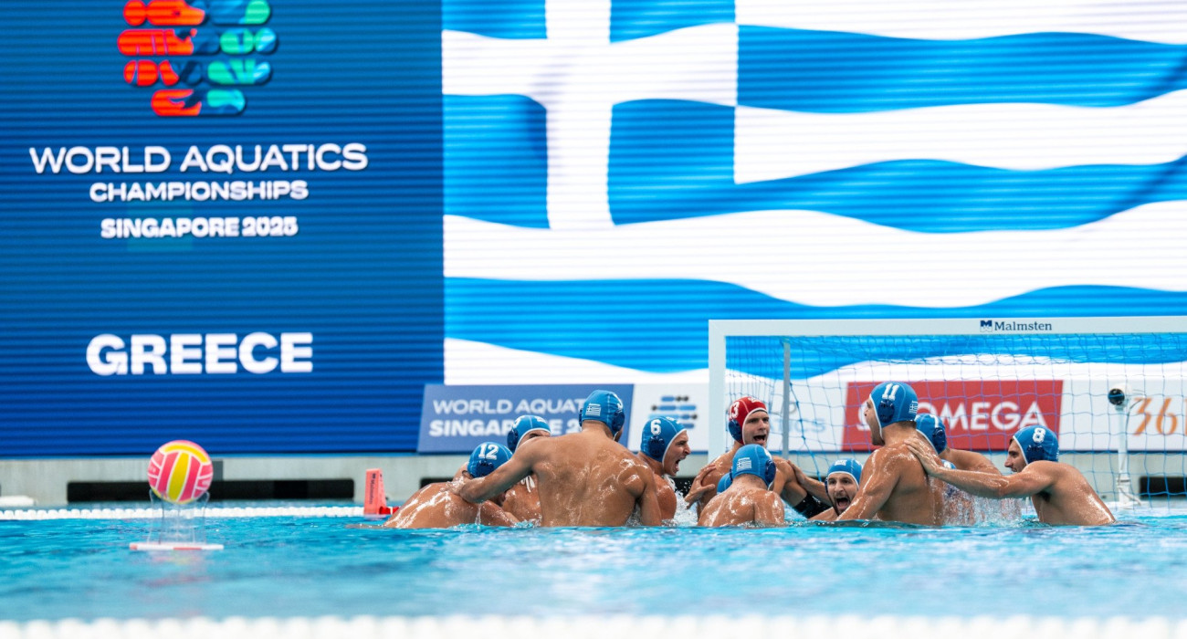 Η Εθνική Ανδρών πόλο / Πηγή: Eurokinissi