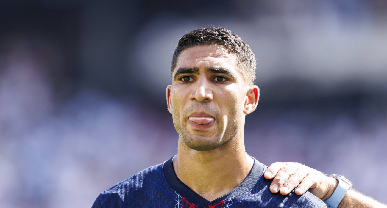 Ο Ασράφ Χακίμι με την Παρί Σεν Ζερμέν / Πηγή: Imago