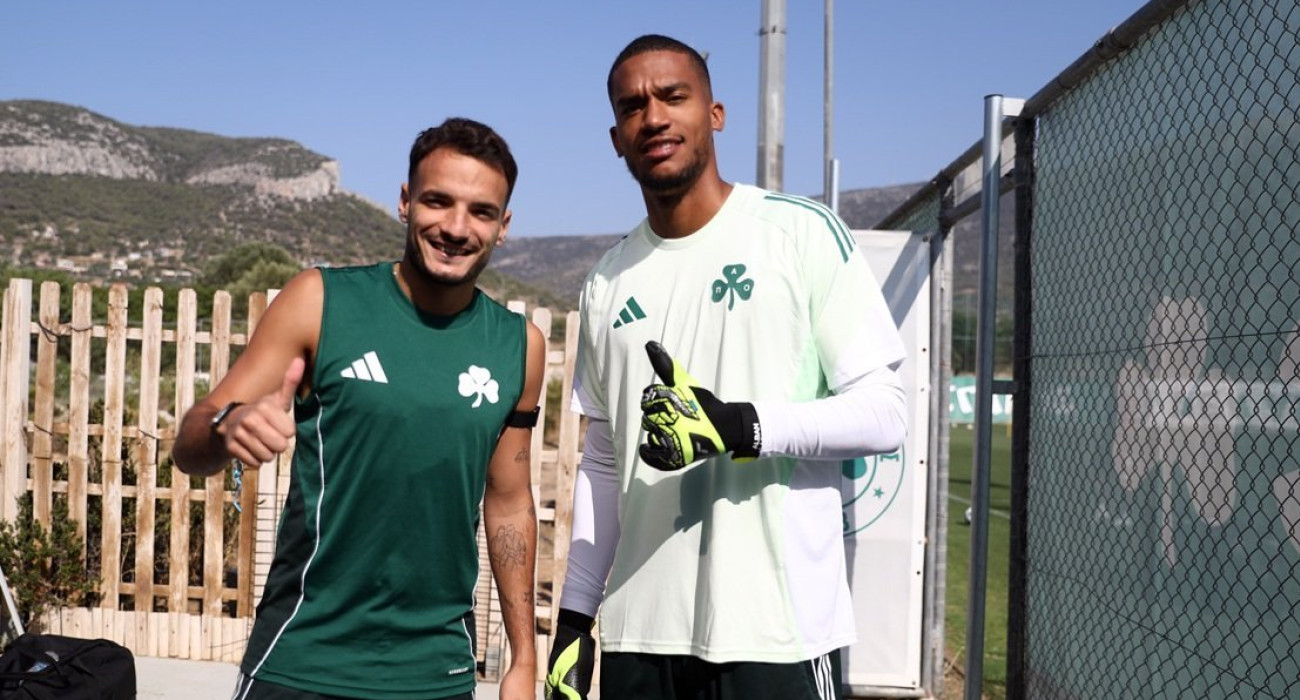 Ο Αλμπάν Λαφόν μαζί με τον Πέδρο Τσιριβέγια - ΠΗΓΗ: Pao.gr