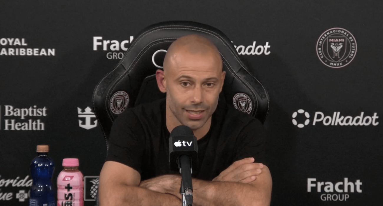 Ο Χαβιέ Μασεράνο στη συνέντευξη Τύπου της Ίντερ Μαϊάμι/Screenshot