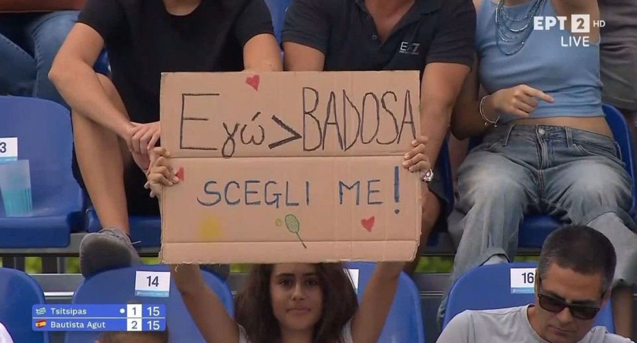 Ιταλίδα θαυμάστρια του Στέφανου Τσιτσιπά / Screenshot