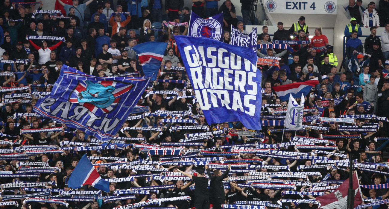 Φίλαθλοι της Ρέιντζερς στo Ibrox / Πηγή: Eurokinissi