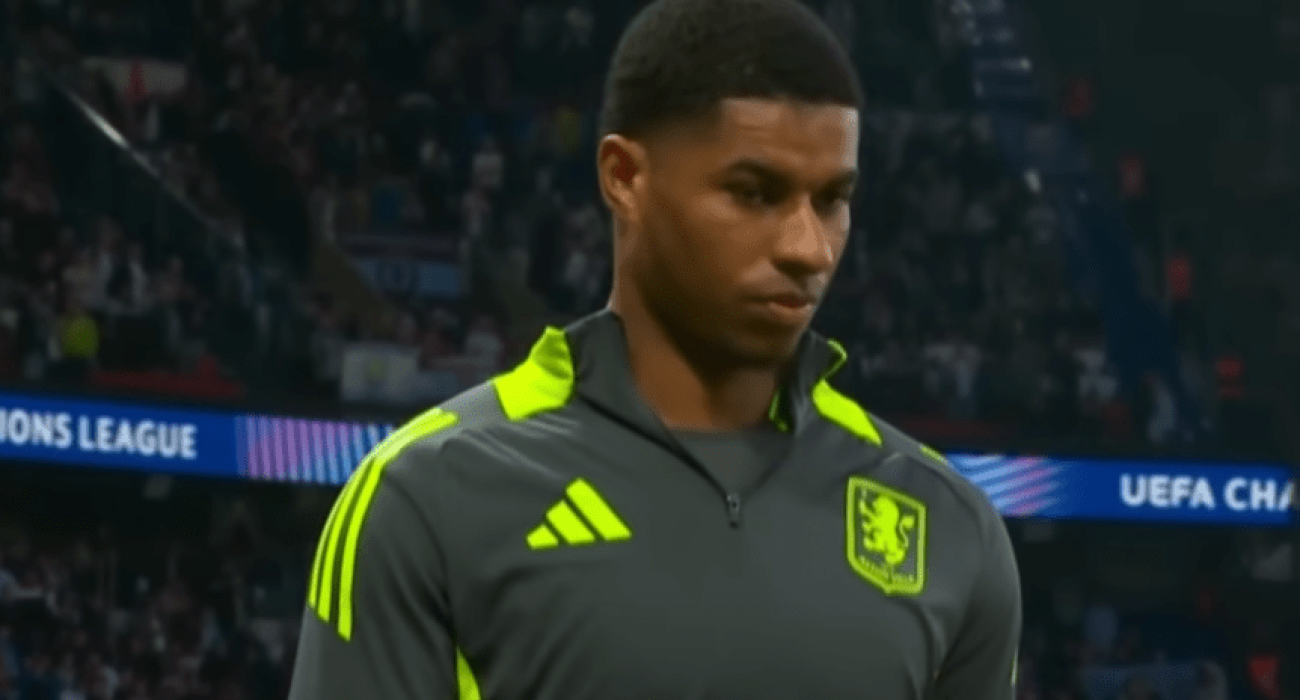 Ο Ράσφορντ με την προπονητική εμφάνιση της Άστον Βίλα/ Screenshot