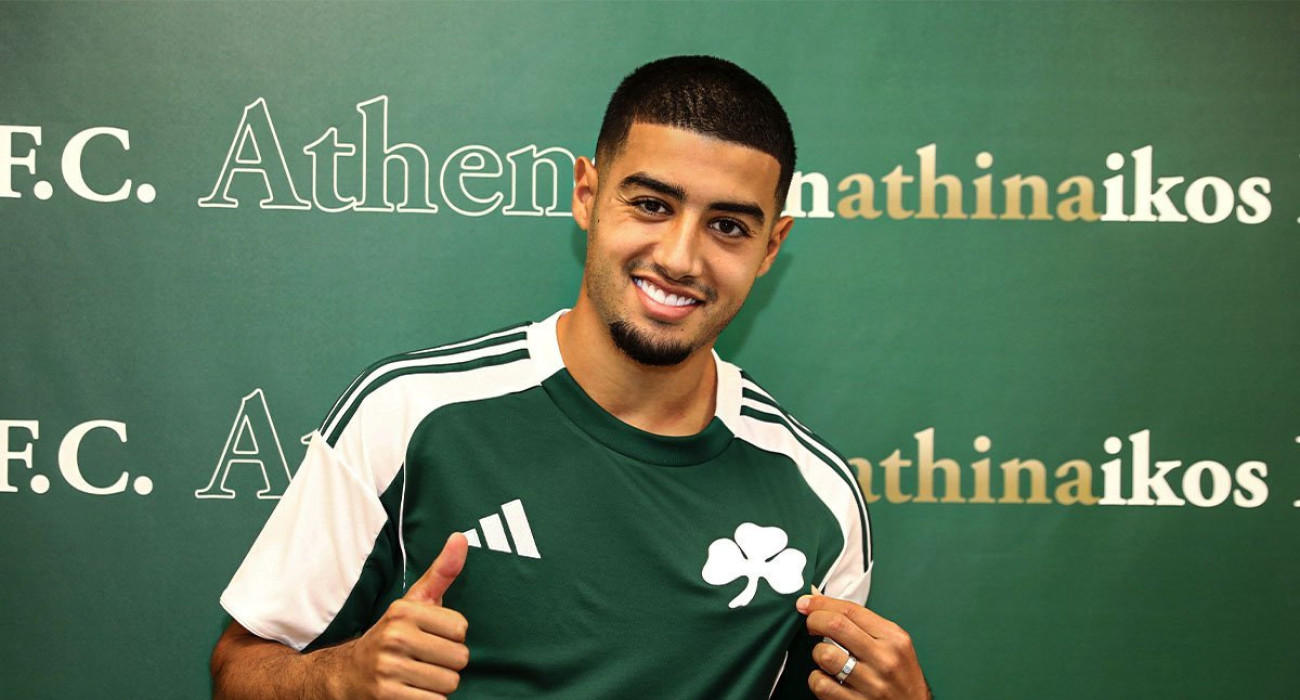 Ο Ανάς Ζαρουρί κατά την παρουσίασή του στον Παναθηναϊκό / Πηγή: InTime