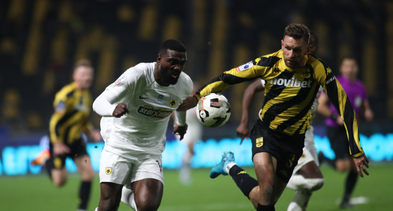 Ο Πιερό και ο Φαμπιάνο στο Άρης - ΑΕΚ / Πηγή: Eurokinissi