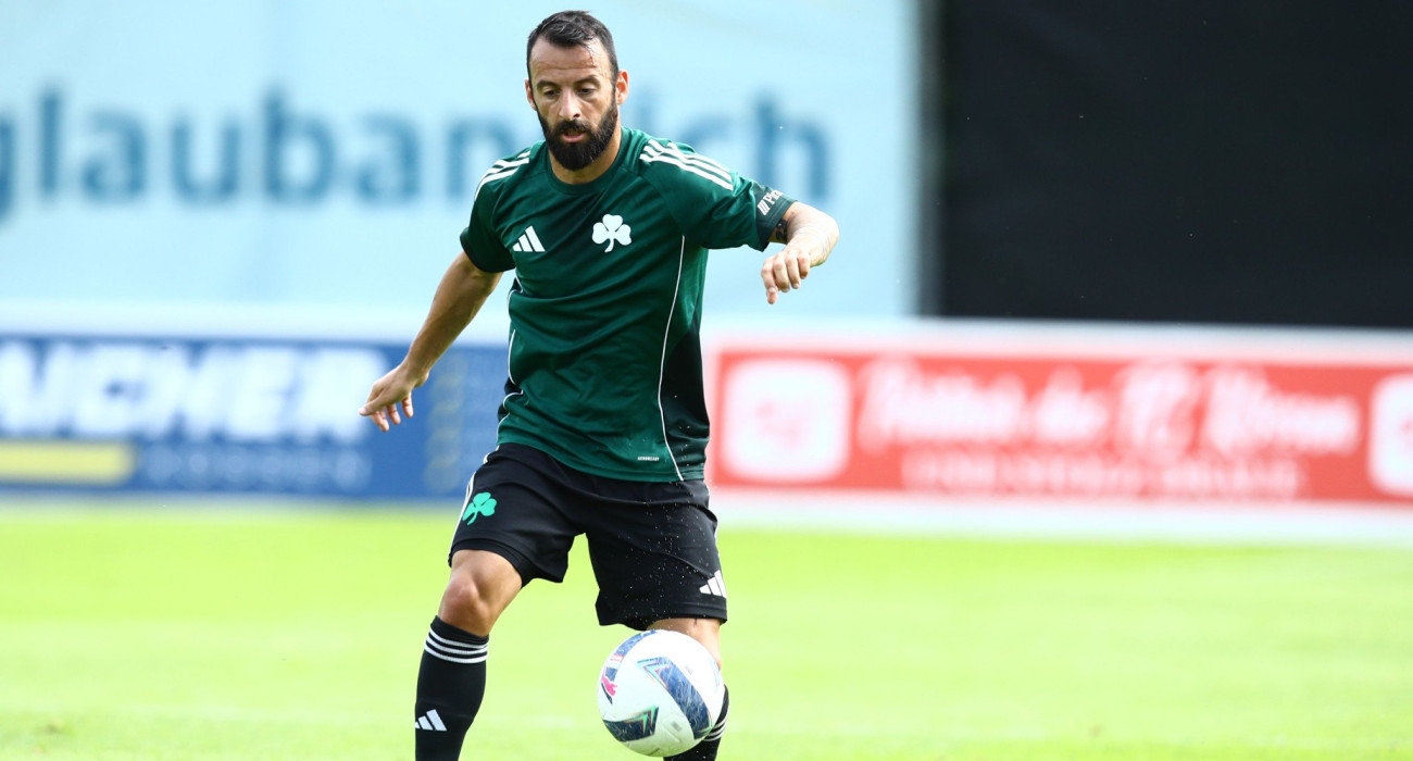 Ο Μανώλης Σιώπης με τη φανέλα του Παναθηναϊκού / Πηγή: Eurokinissi