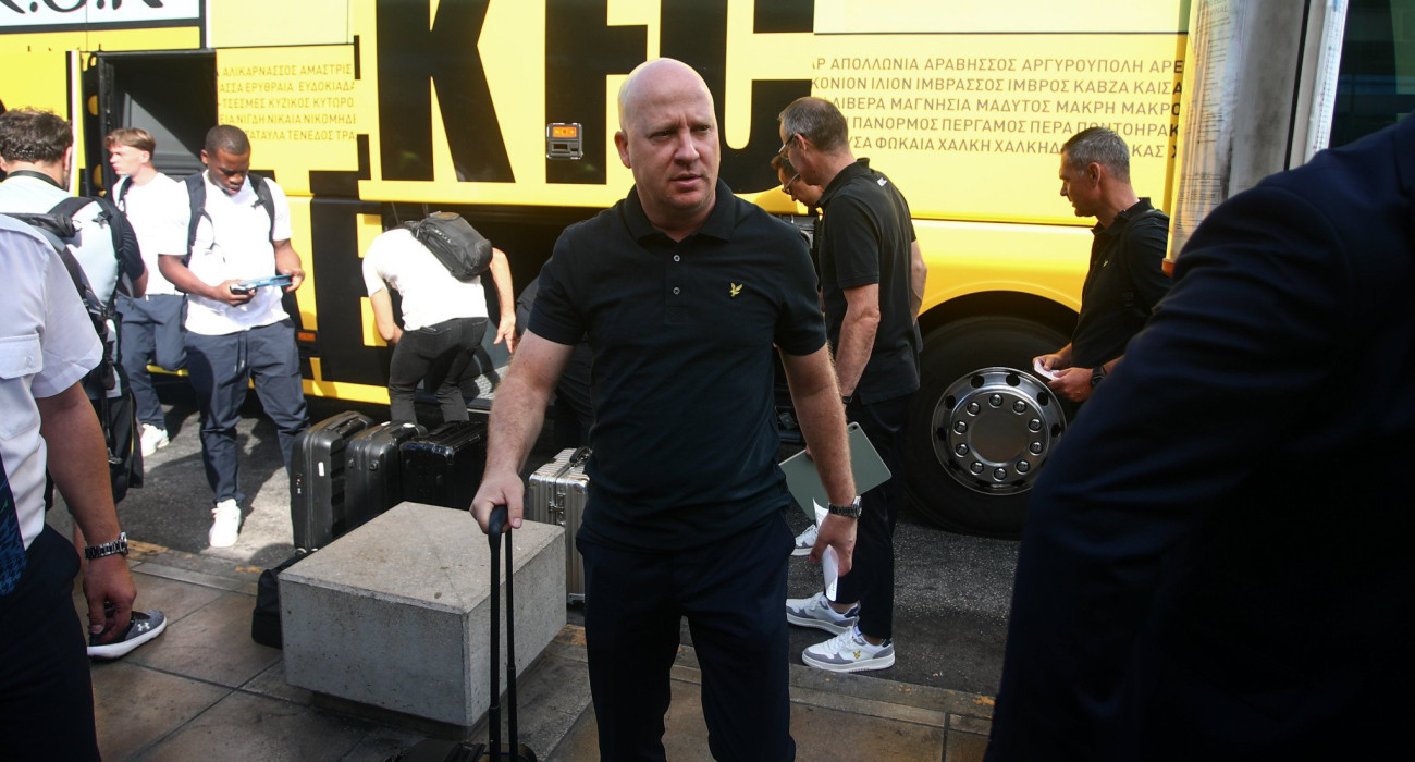 Η αναχώρηση της ΑΕΚ για Ουγγαρία / Πηγή: Eurokinissi