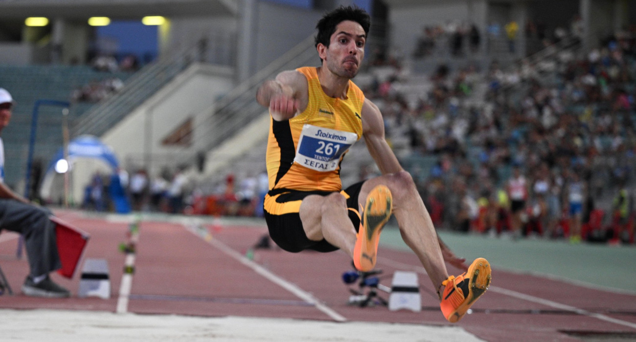 Ο Μίλτος Τεντόγλου σε άλμα του / Πηγή: Eurokinissi