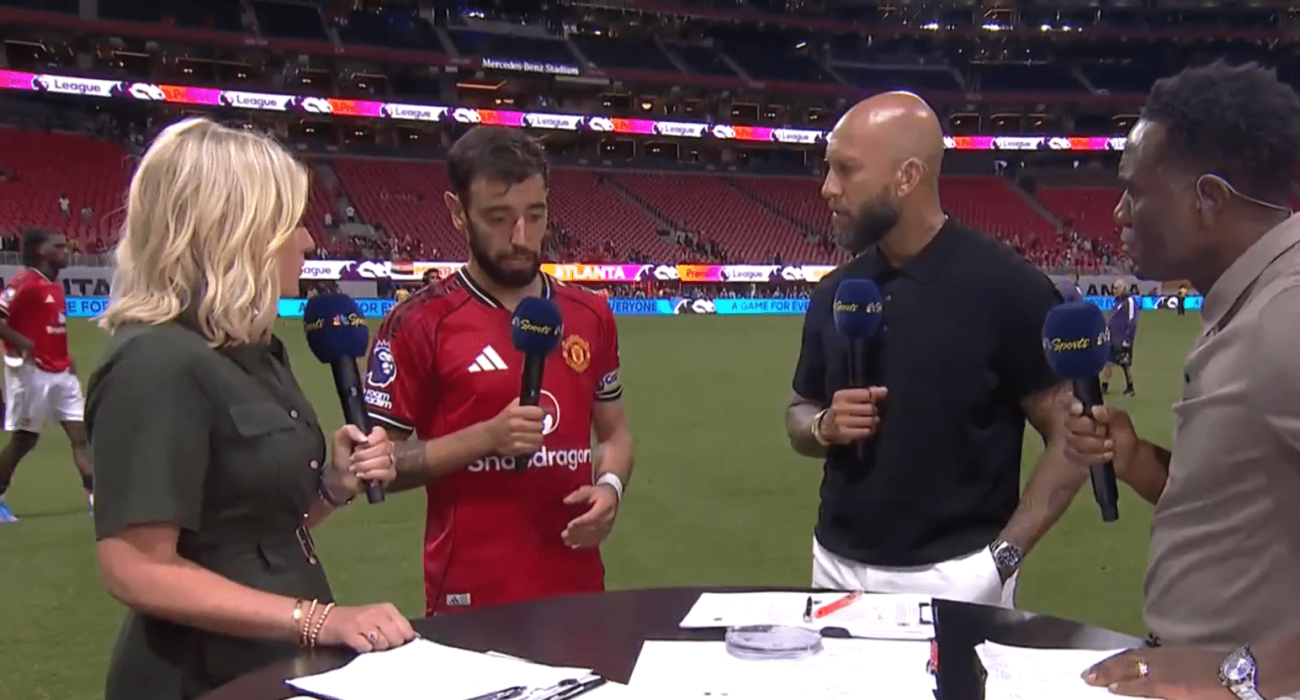 Ο Μπρούνο Φερνάντες κατά τη διάρκεια συνέντευξής του / Screenshot