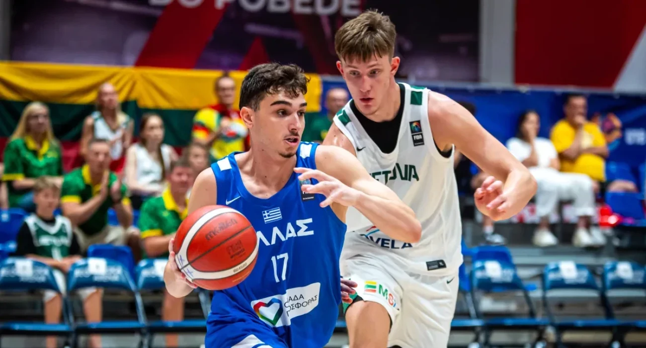 Φάση από τον αγώνα της Εθνικής Εφήβων με τη Λιθουανία/Πηγή: FIBA