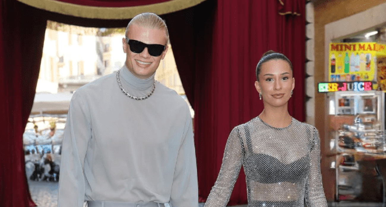 Ο Έρλινγκ Χάλαντ μαζί με τη σύντροφο του / Πηγή: @erling