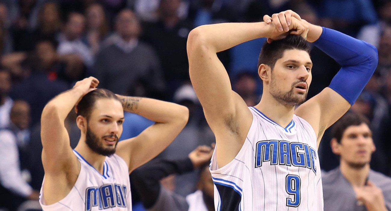 Ο Νίκολα Βούτσεβιτς και ο Εβάν Φουρνιέ από την κοινή θητεία τους στους Ορλάντο Μάτζικ / Πηγή: Imago