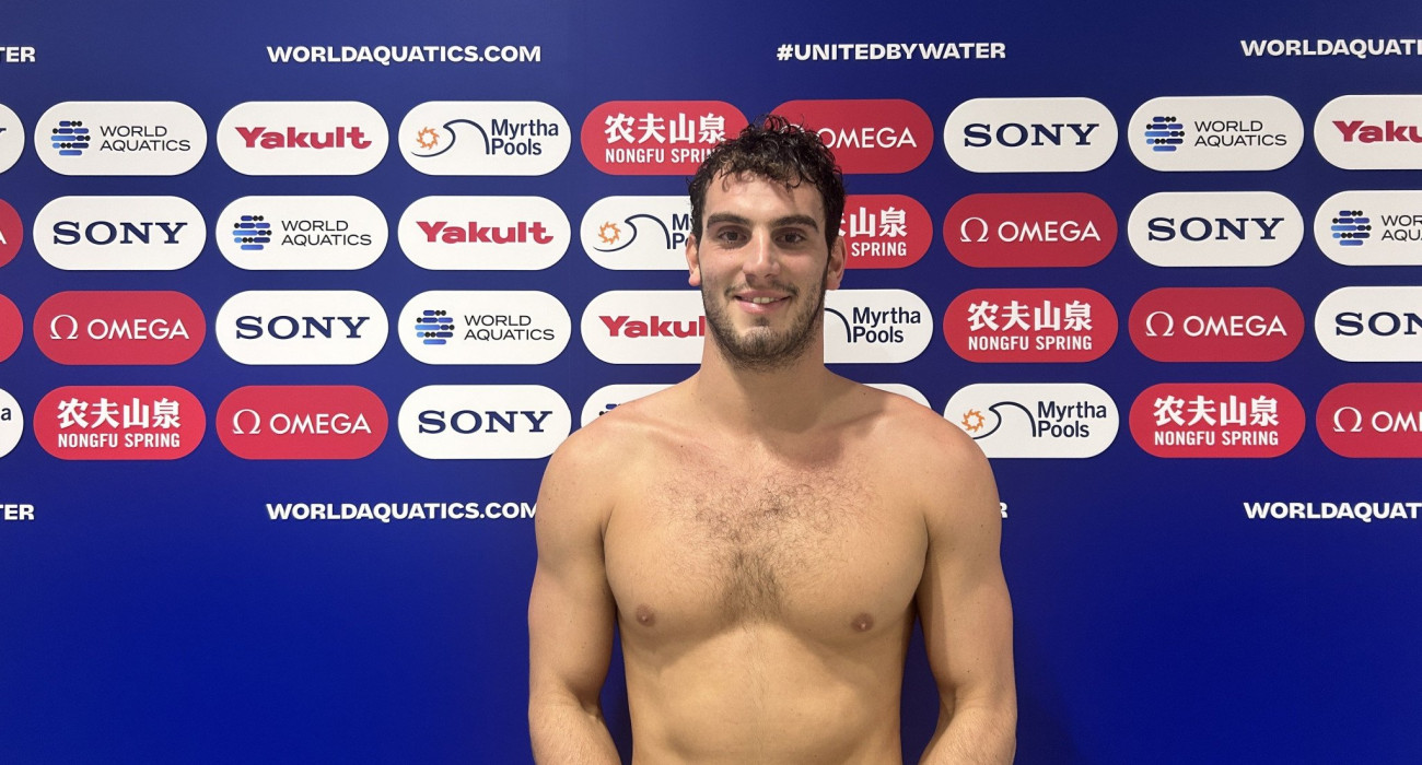 Ο Στάθης Καλογερόπουλος στο Παγκόσμιο Πρωτάθλημα υγρού στίβου της Σιγκαπούρης / Πηγή: Athletiko