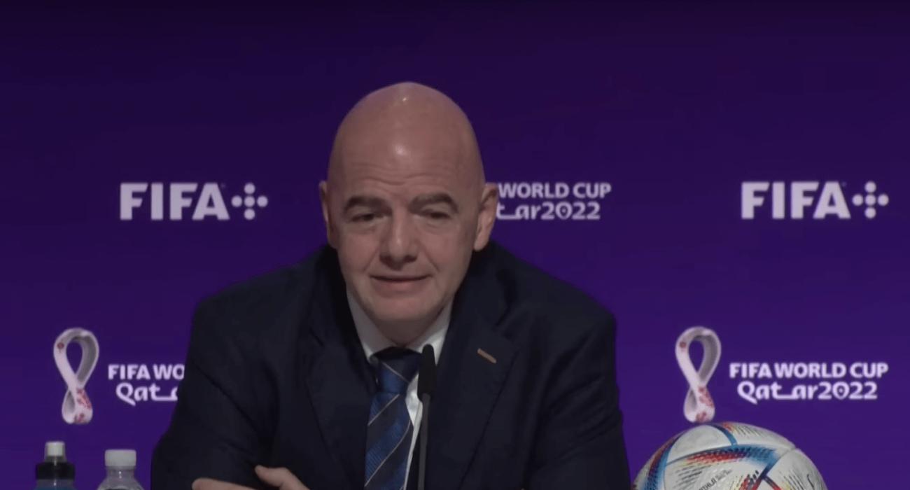 Ο πρόεδρος της FIFA, Τζιάνι Ινφαντίνο / Screenshot