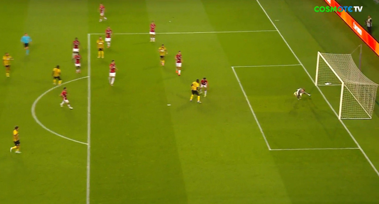 Η φάση του Κοϊτά στο Χάποελ-ΑΕΚ / Πηγή: Screenshot